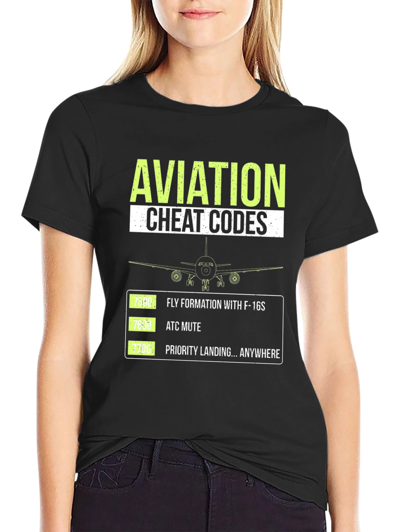 Aviation Cheat Codes Graphic T-Shirt