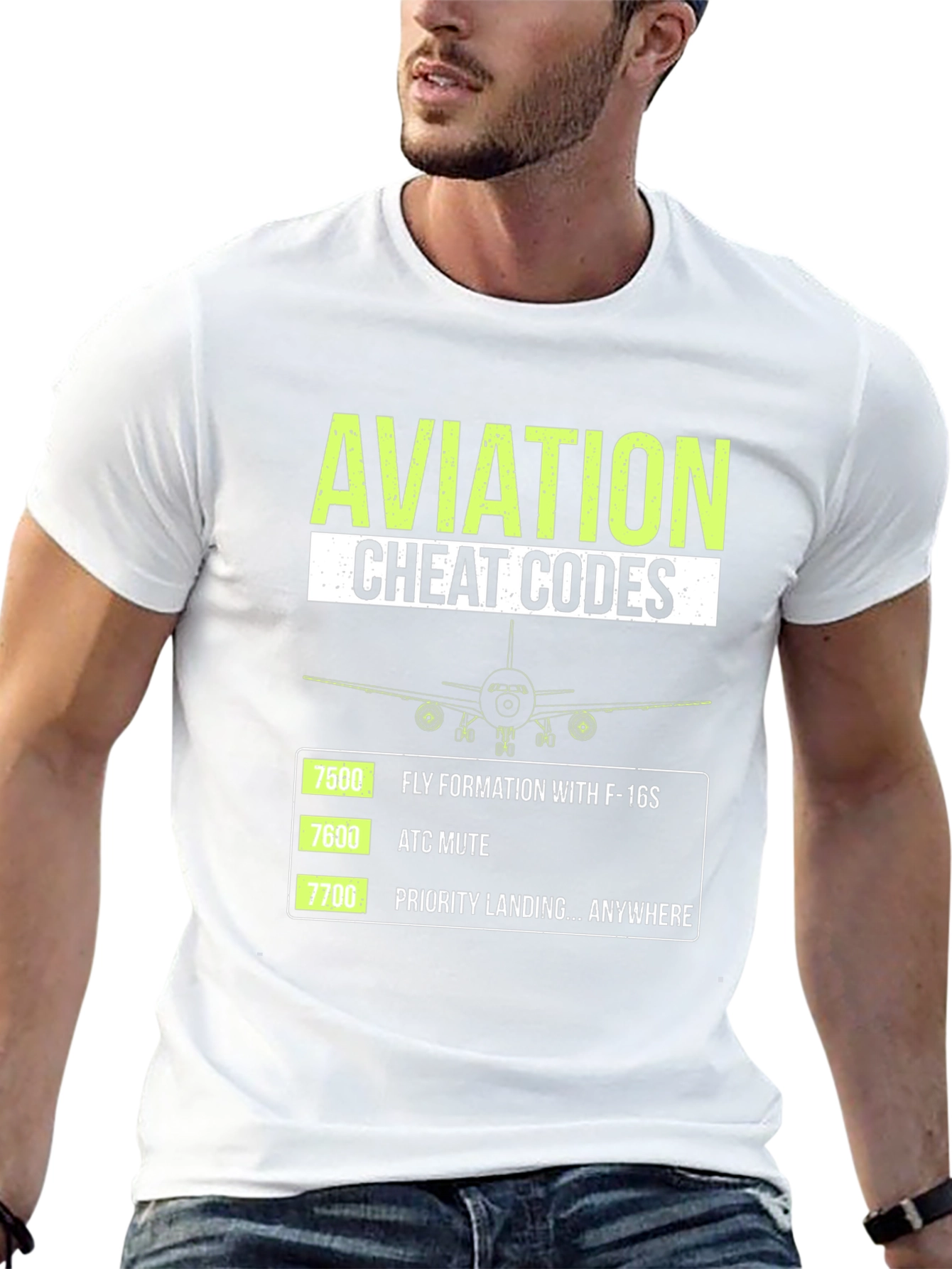 Aviation Cheat Codes Graphic T-Shirt