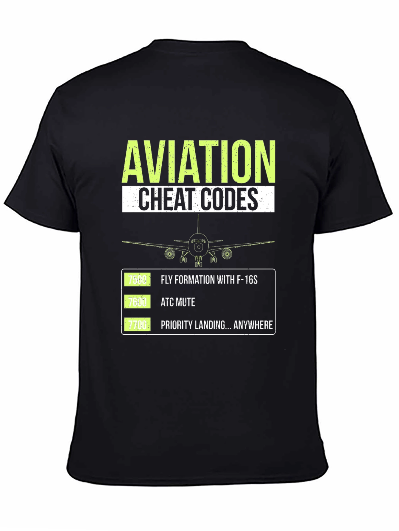 Aviation Cheat Codes Graphic T-Shirt