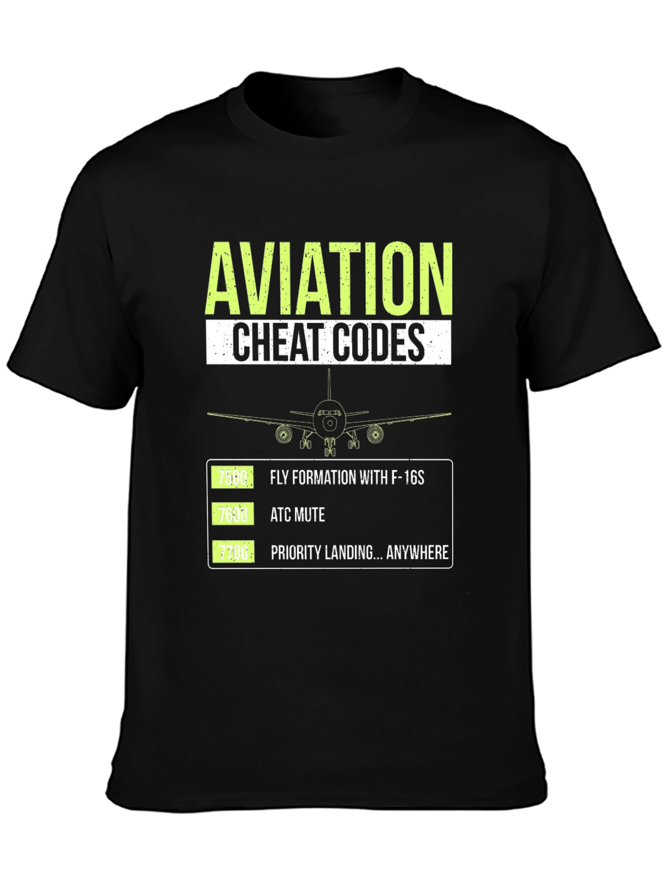 Aviation Cheat Codes Graphic T-Shirt