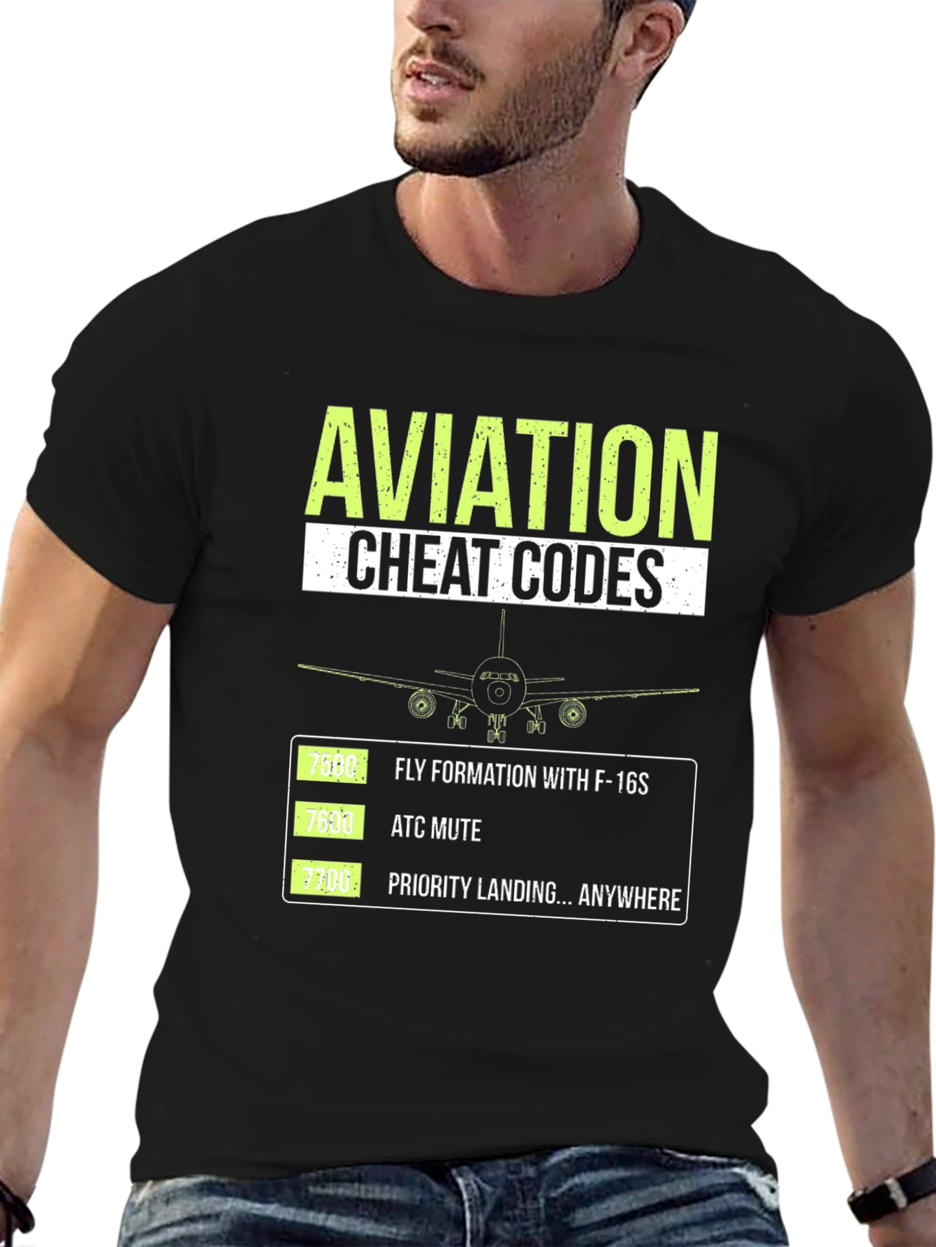 Aviation Cheat Codes Graphic T-Shirt