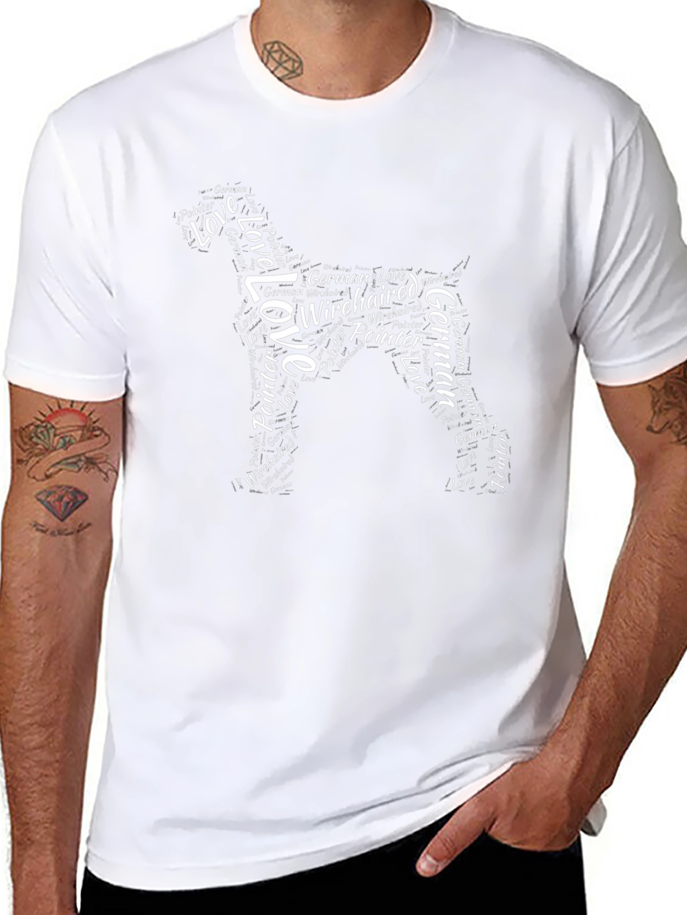 German Wirehaired Pointer Word Art T-Shirt