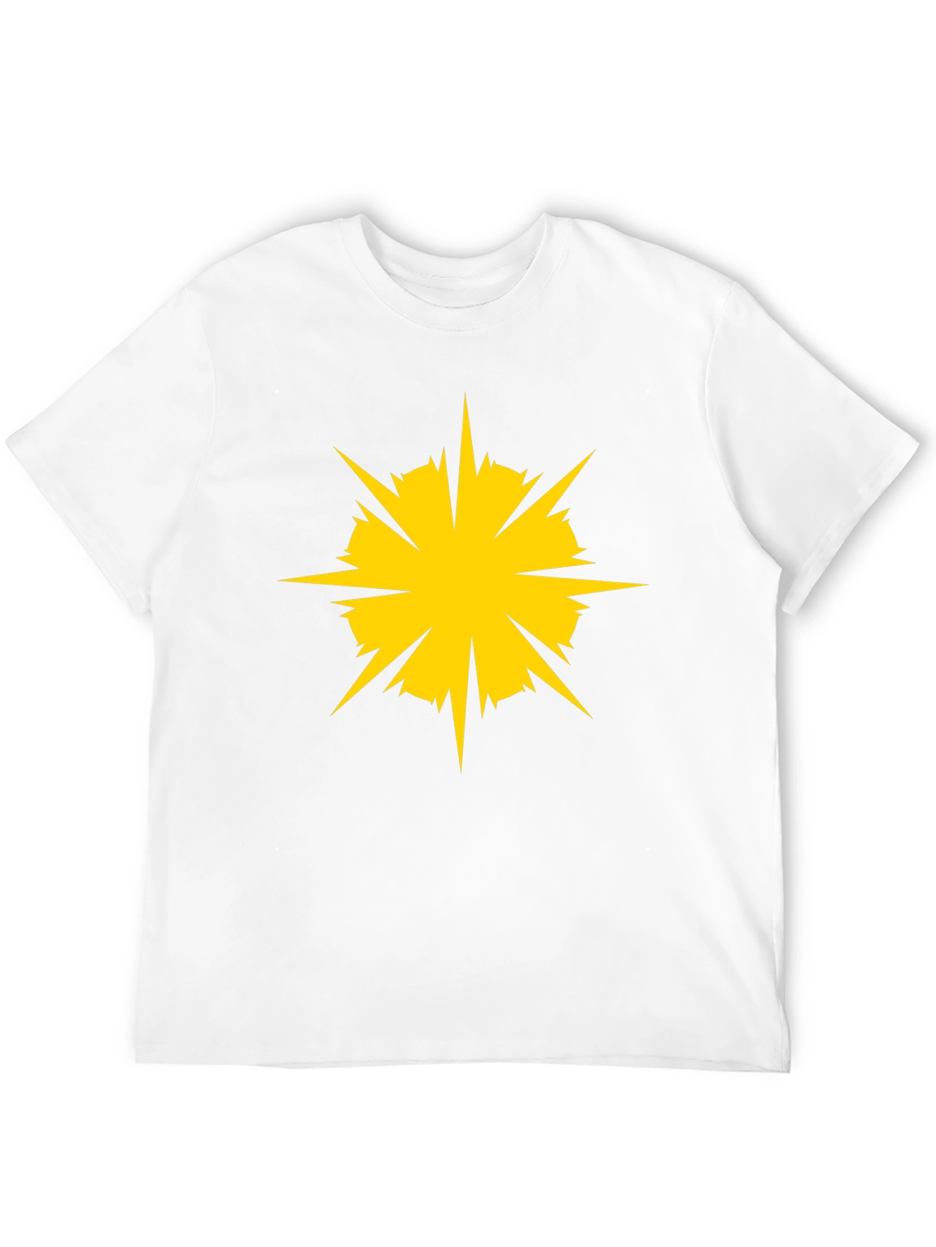 Black Tee with Yellow Starburst Graphic