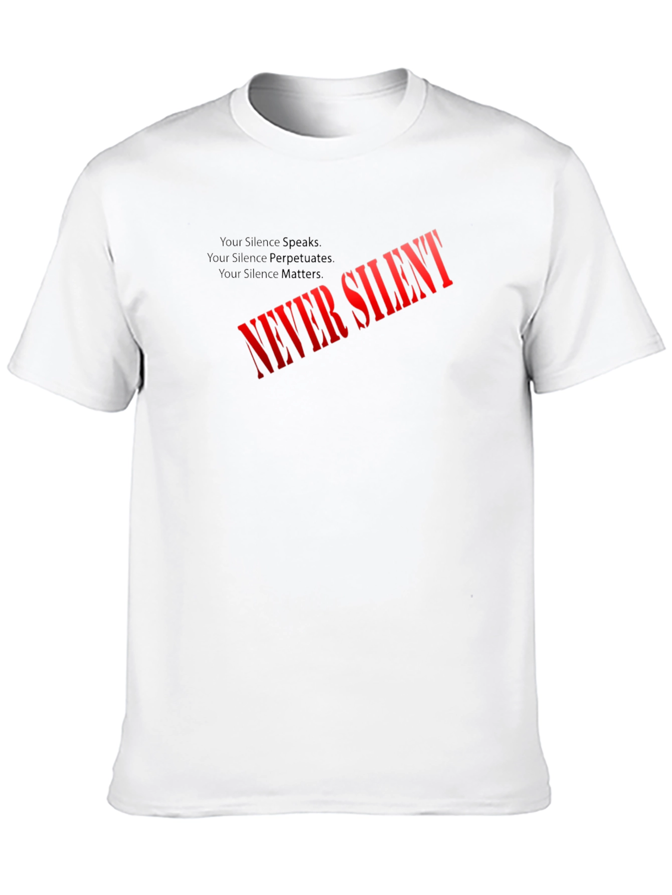 Never Silent Black Graphic Tee