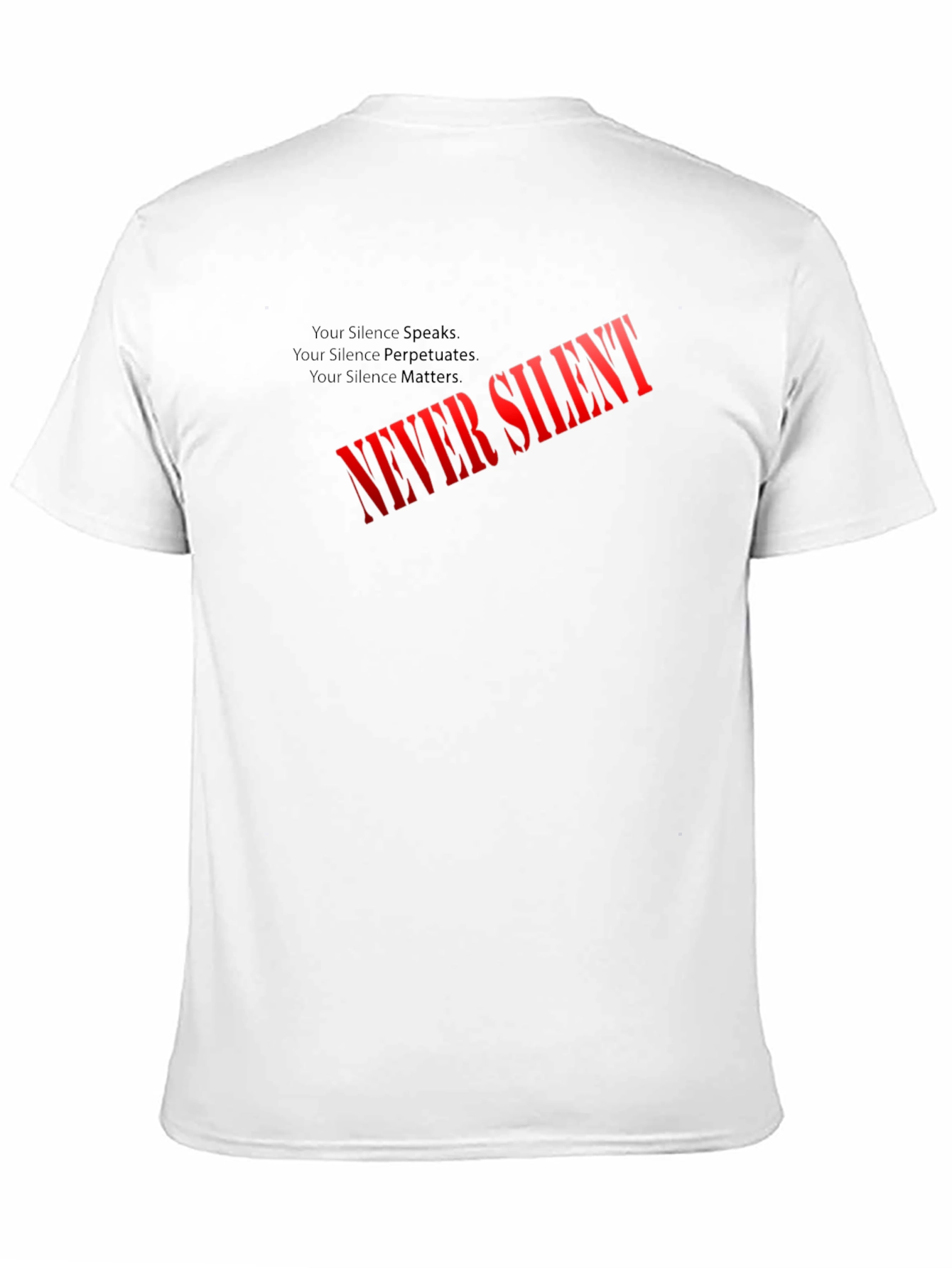 Never Silent Black Graphic Tee