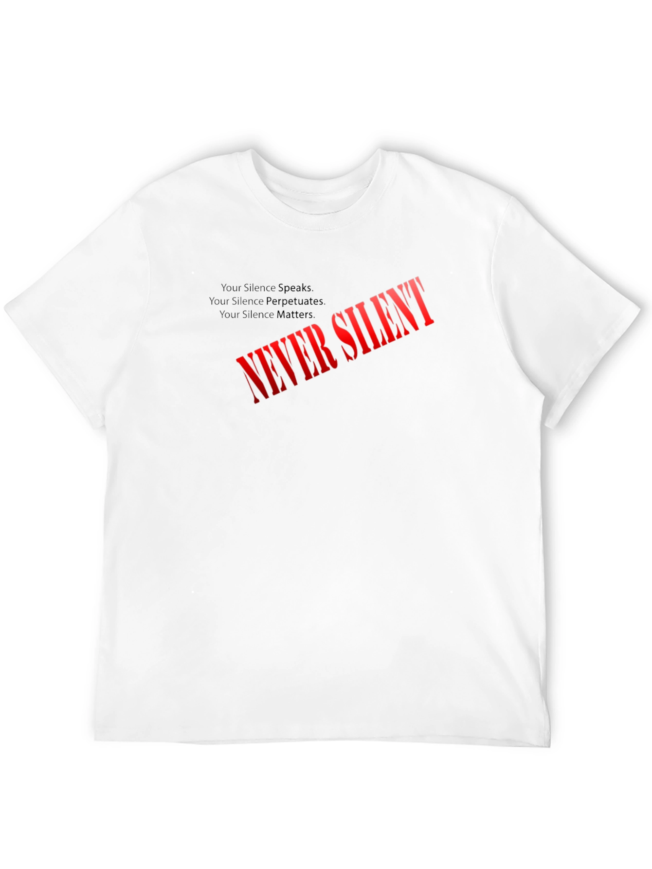 Never Silent Black Graphic Tee