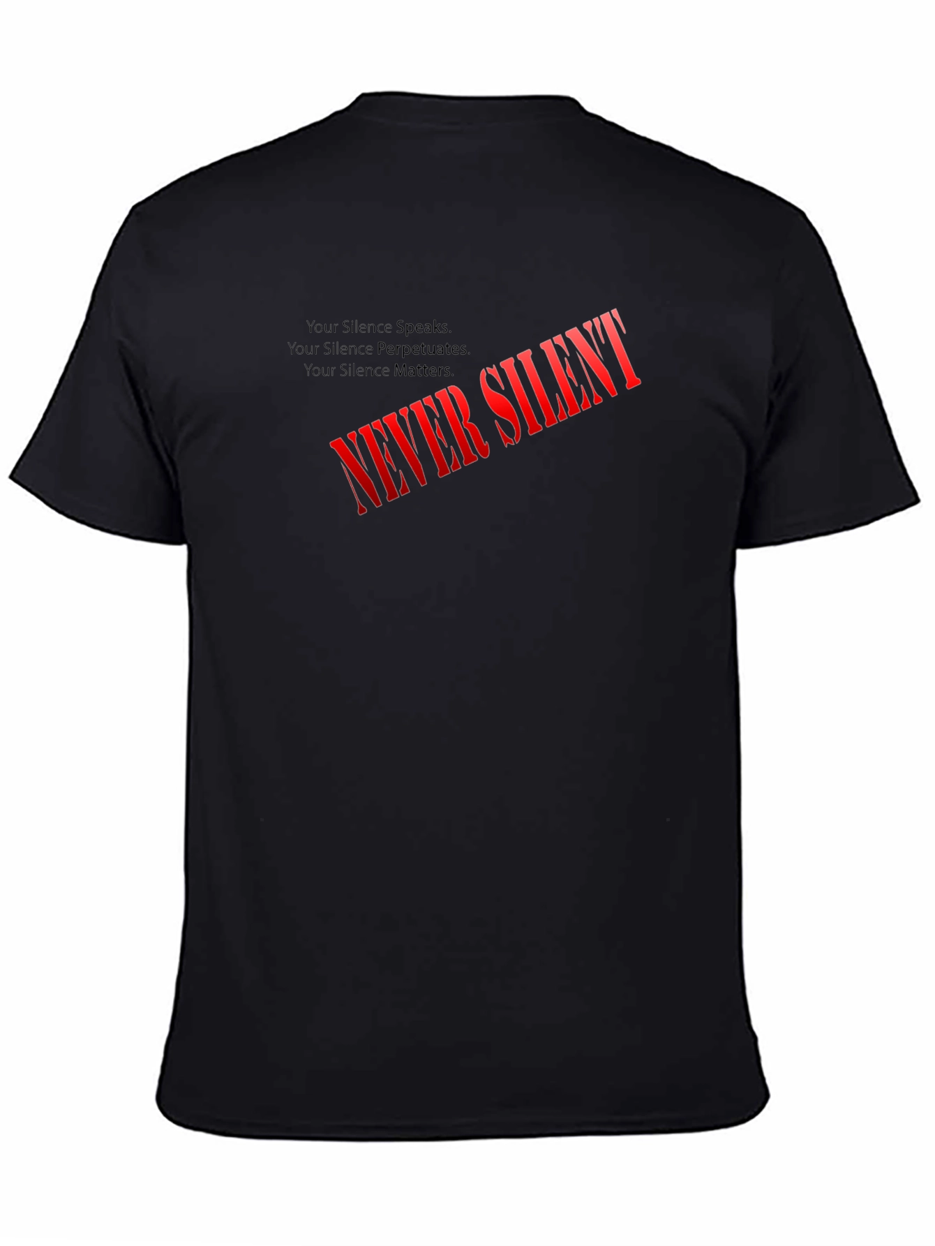 Never Silent Black Graphic Tee
