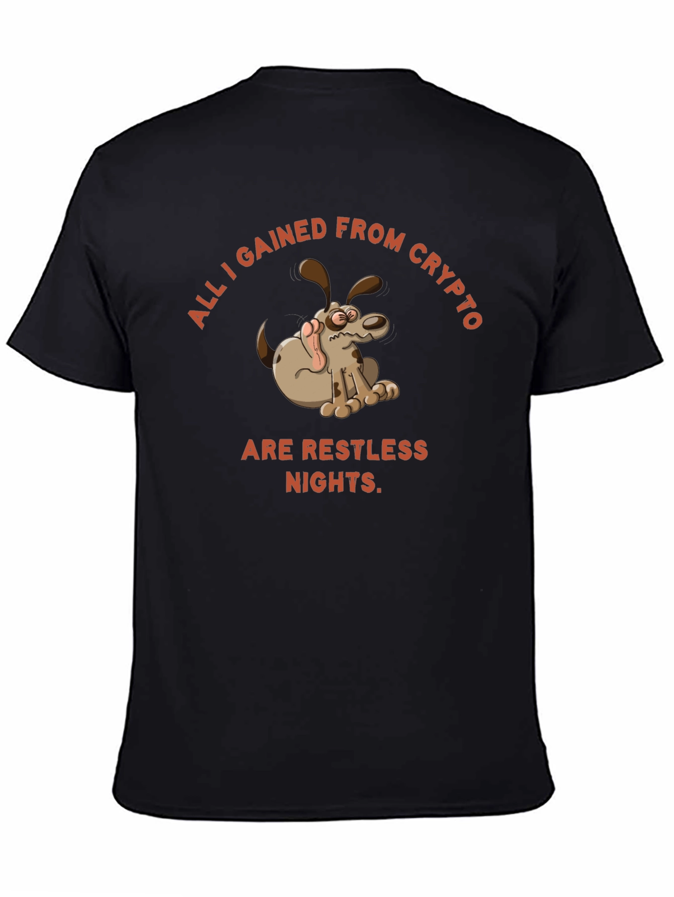 Crypto Restless Nights T-Shirt - Funny Dog Design