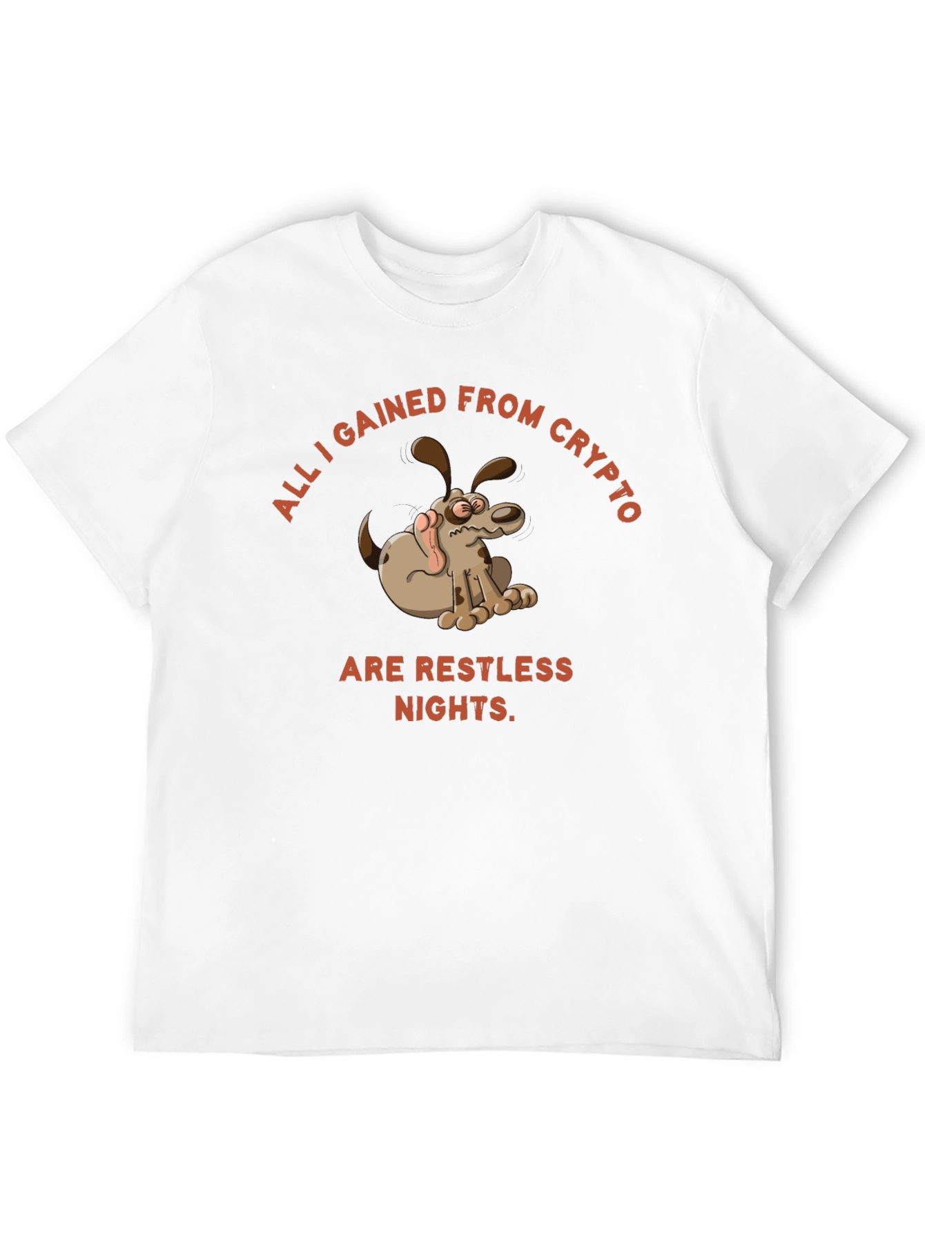 Crypto Restless Nights T-Shirt - Funny Dog Design