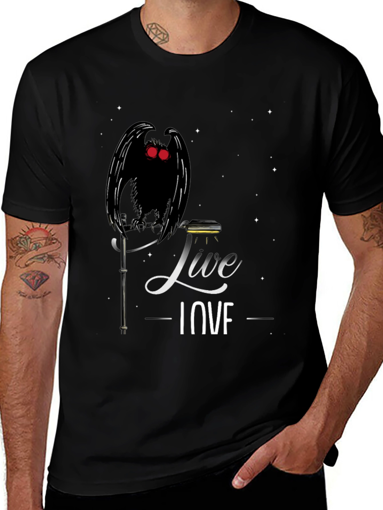 Mothman Live Love Graphic Tee