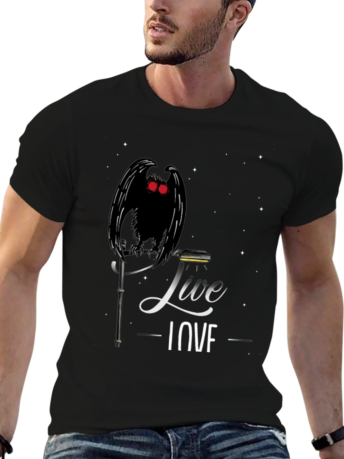 Mothman Live Love Graphic Tee