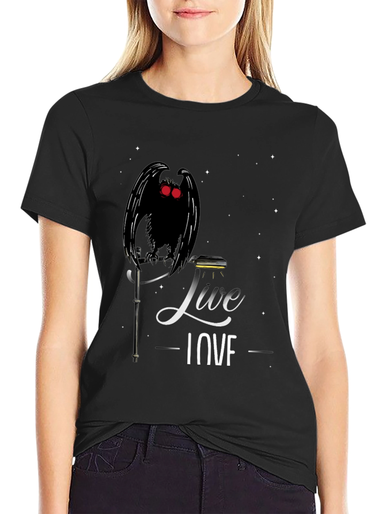 Mothman Live Love Graphic Tee