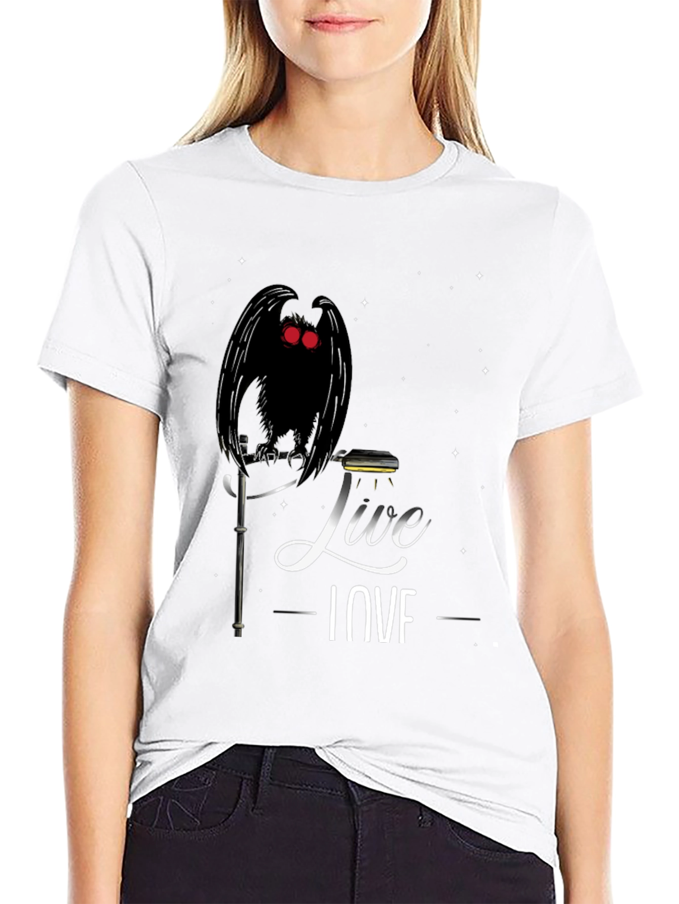 Mothman Live Love Graphic Tee