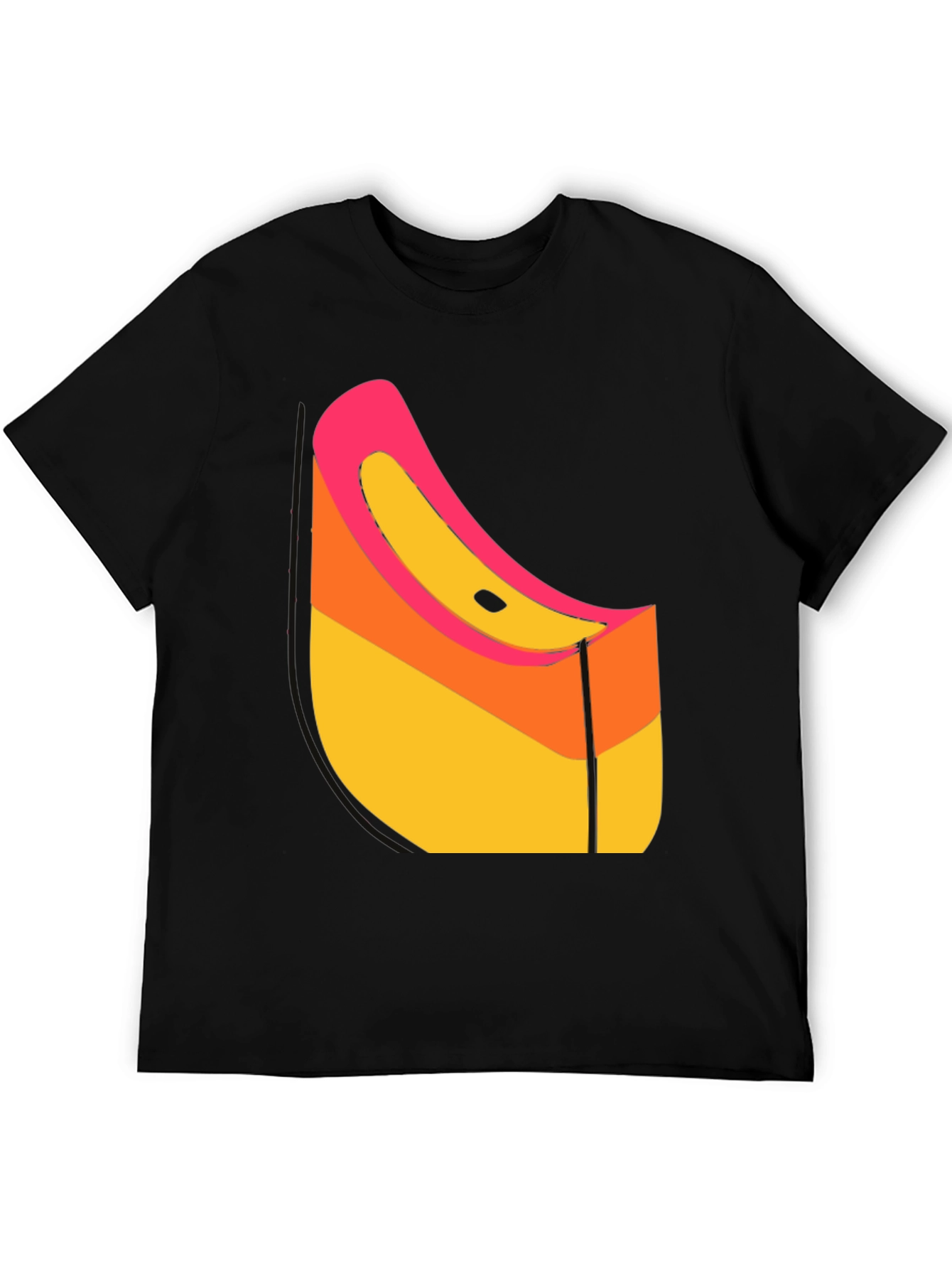 Abstract Graphic Black T-Shirt