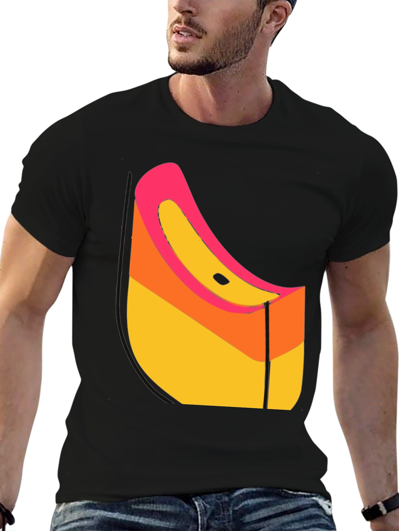 Abstract Graphic Black T-Shirt