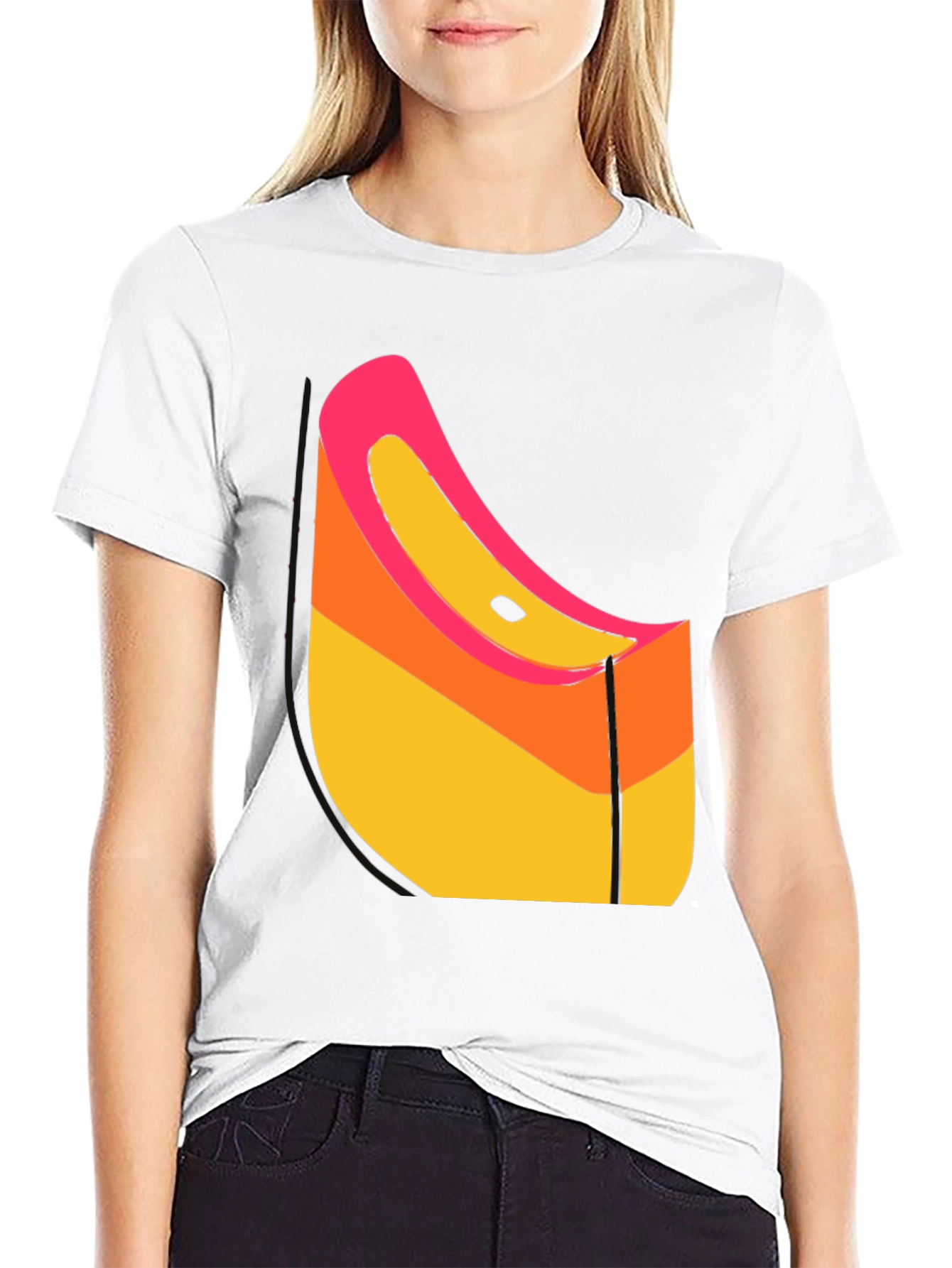 Abstract Graphic Black T-Shirt