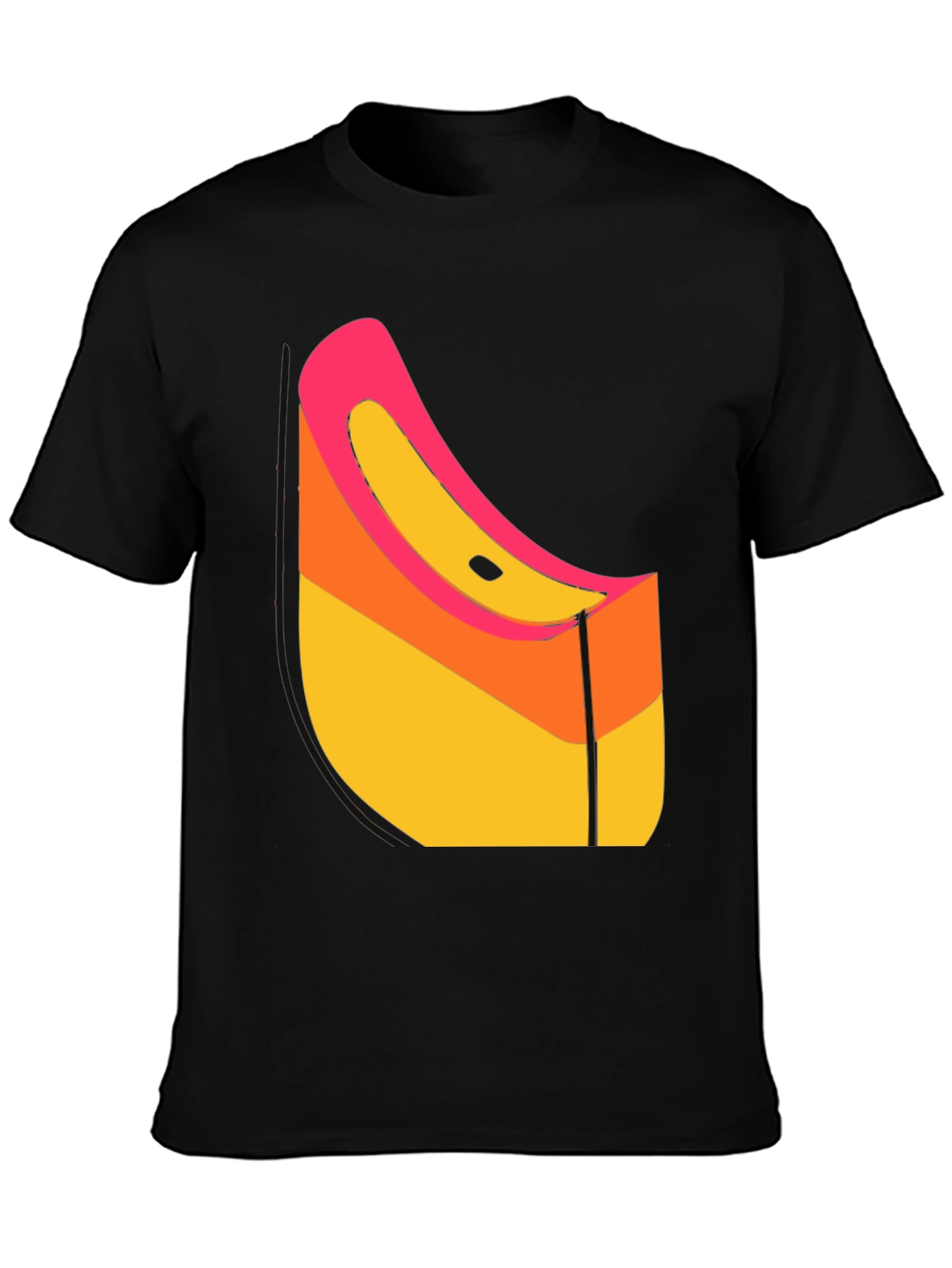 Abstract Graphic Black T-Shirt