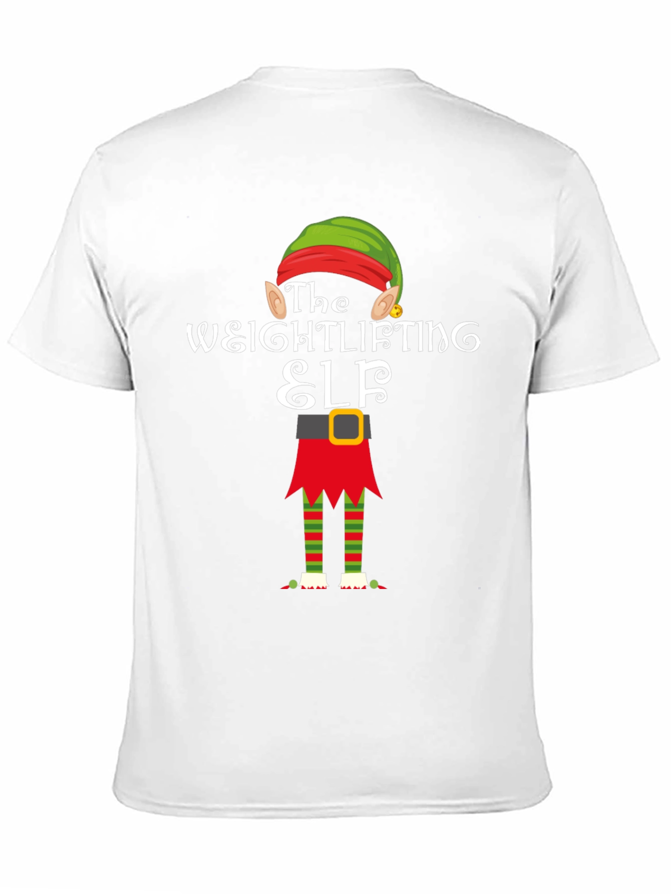 Weightlifting Elf Christmas T-Shirt