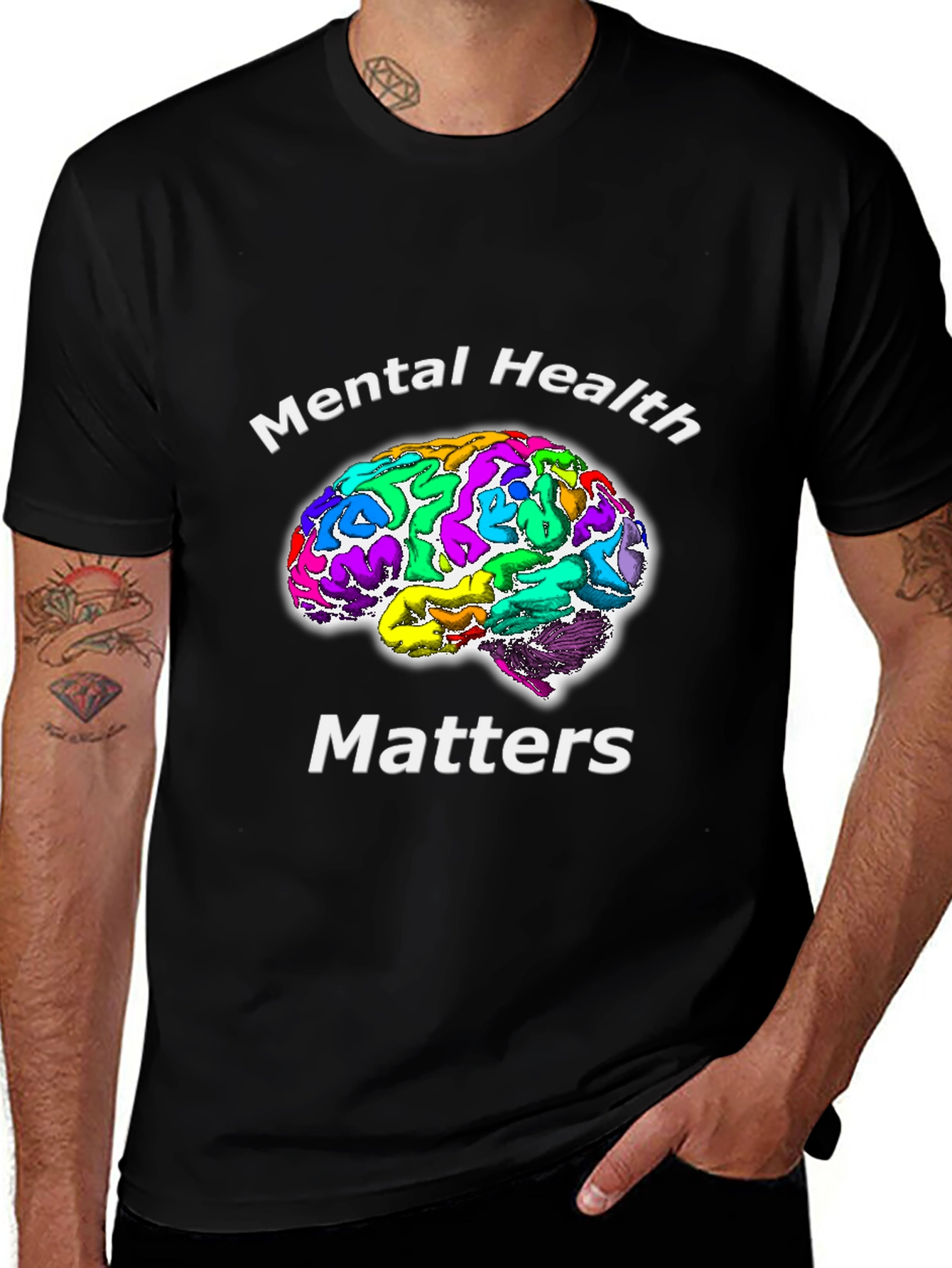 Mental Health Matters T-Shirt Brain Graphic Tee