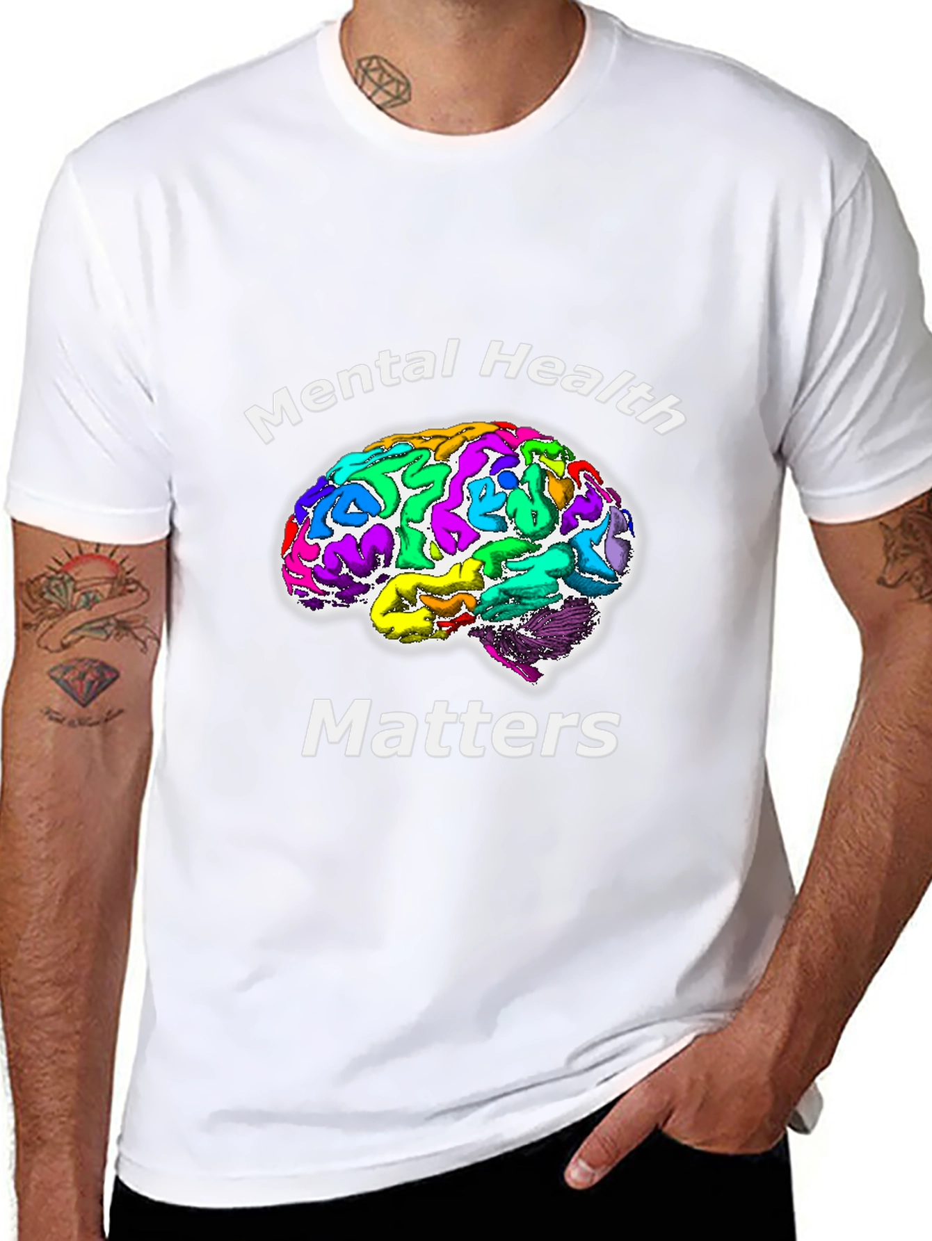 Mental Health Matters T-Shirt Brain Graphic Tee