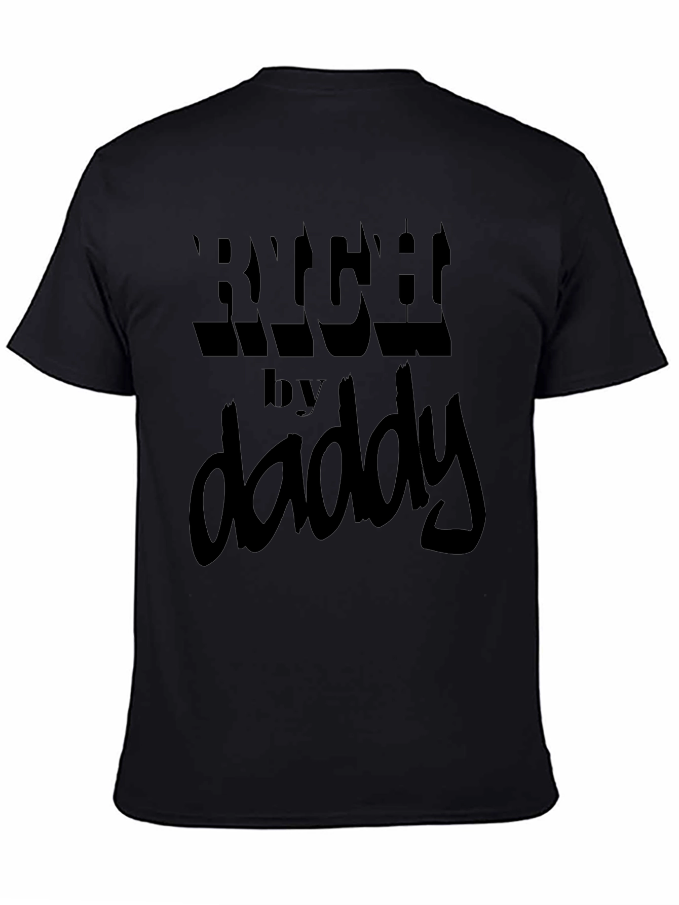 Rich by Daddy Black Graphic Tee