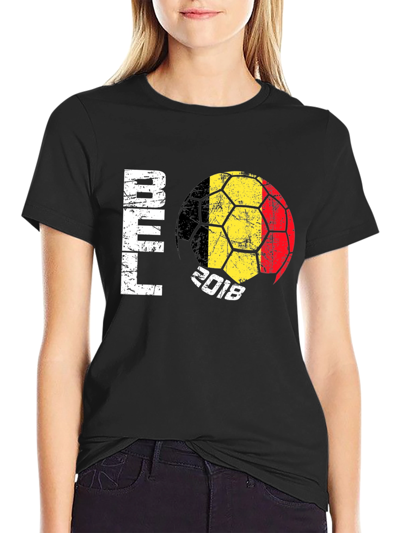 Belgium Soccer 2018 Black T-Shirt