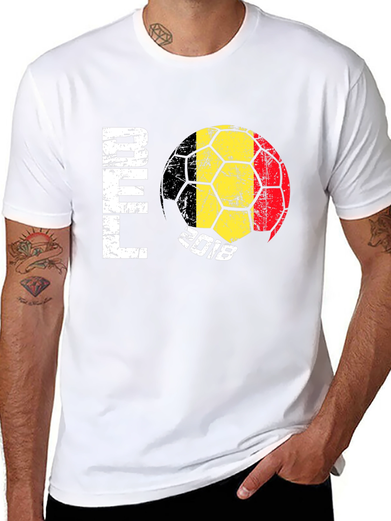 Belgium Soccer 2018 Black T-Shirt
