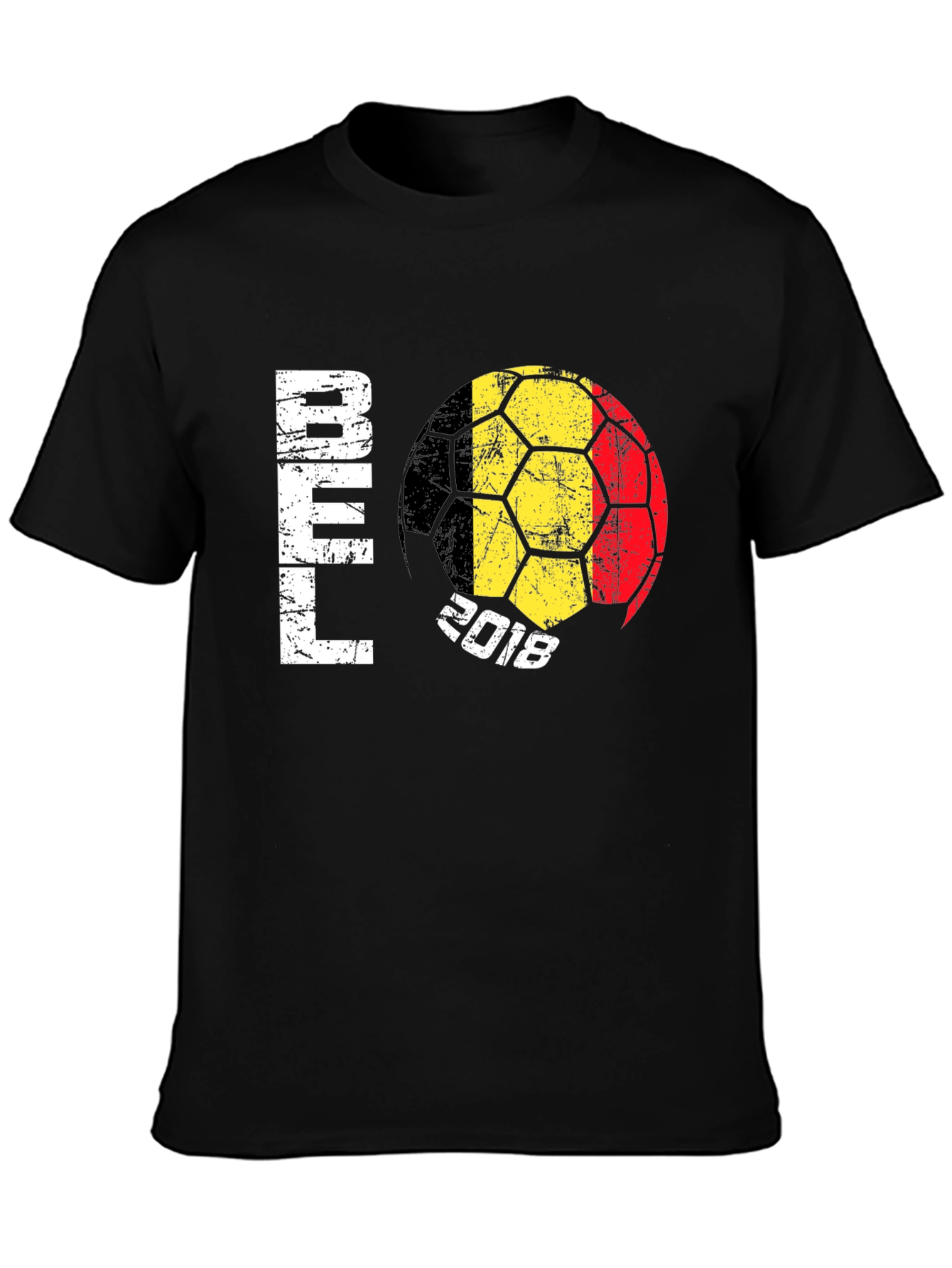 Belgium Soccer 2018 Black T-Shirt