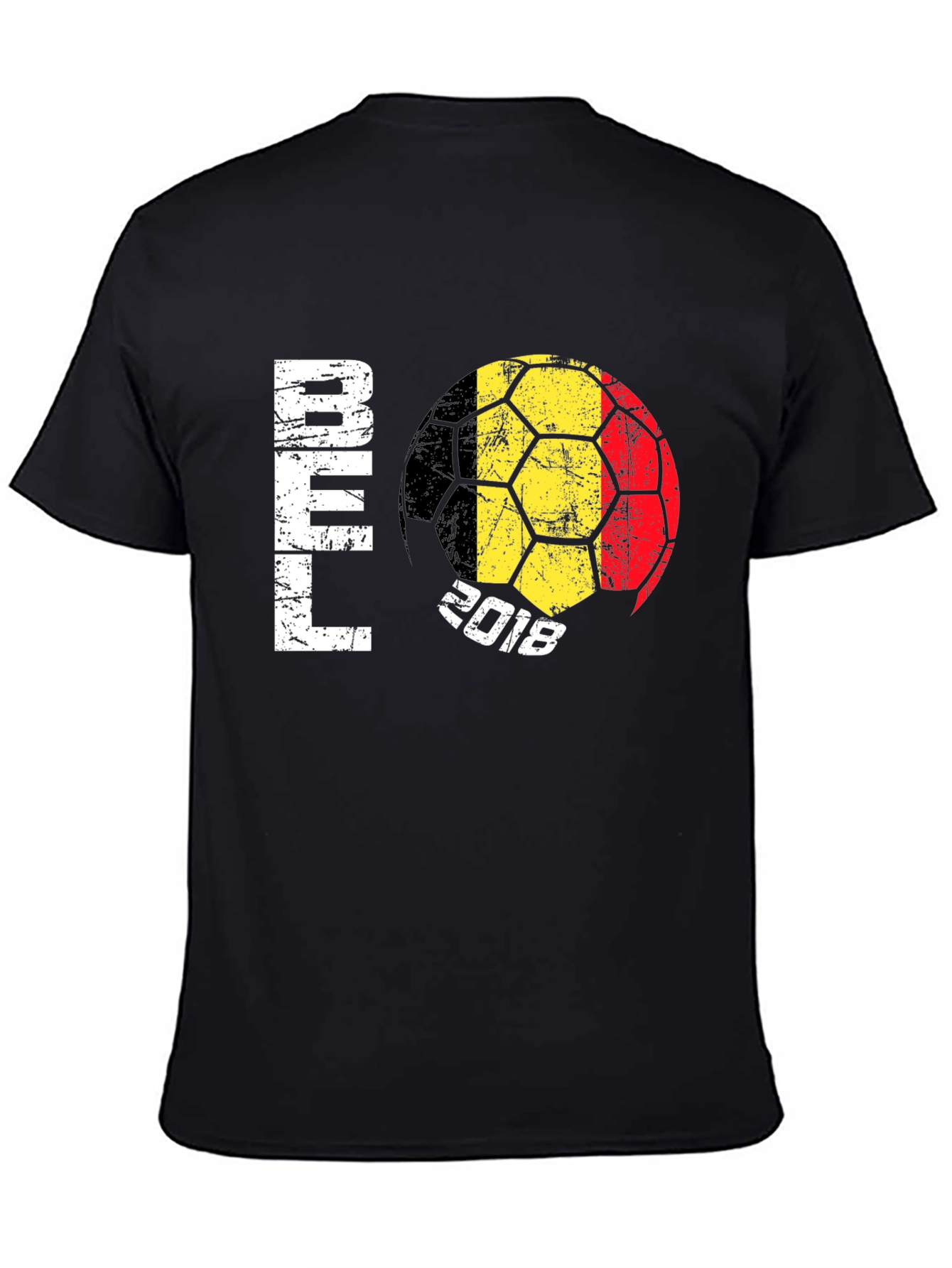 Belgium Soccer 2018 Black T-Shirt