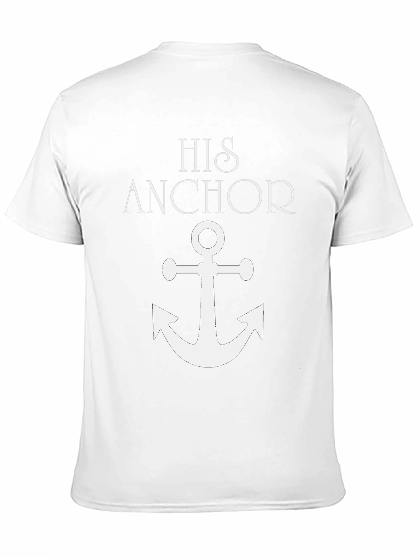 His Anchor Graphic Tee - Black Cotton Blend