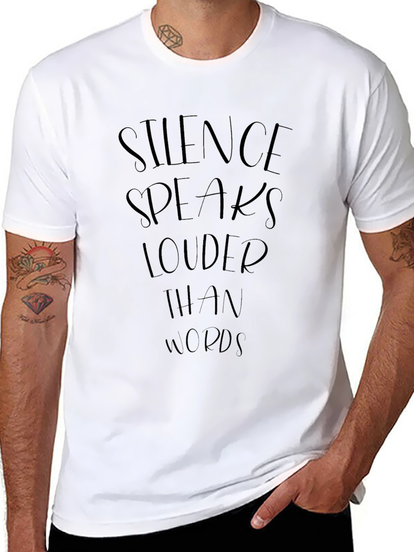Silence Speaks Louder T-Shirt - Black Graphic Tee