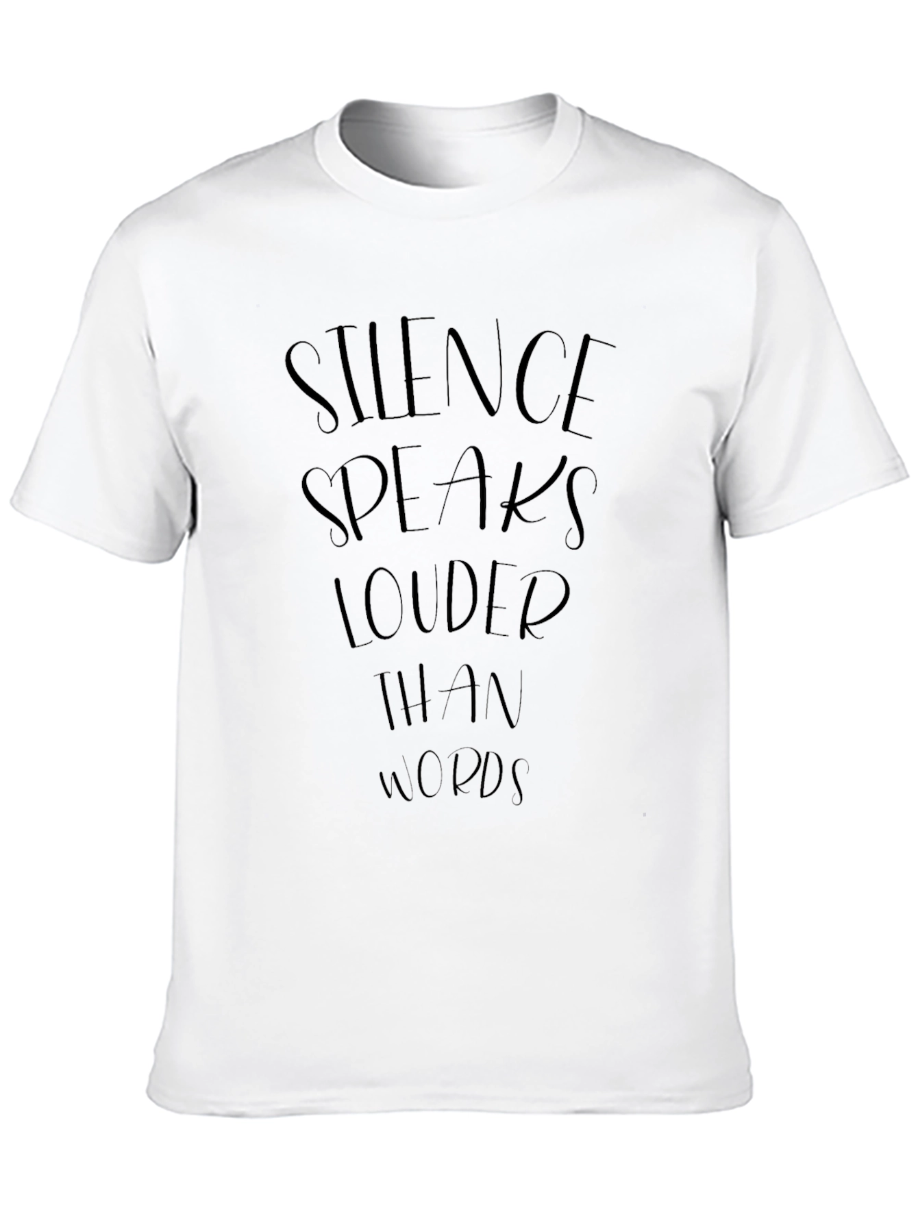 Silence Speaks Louder T-Shirt - Black Graphic Tee