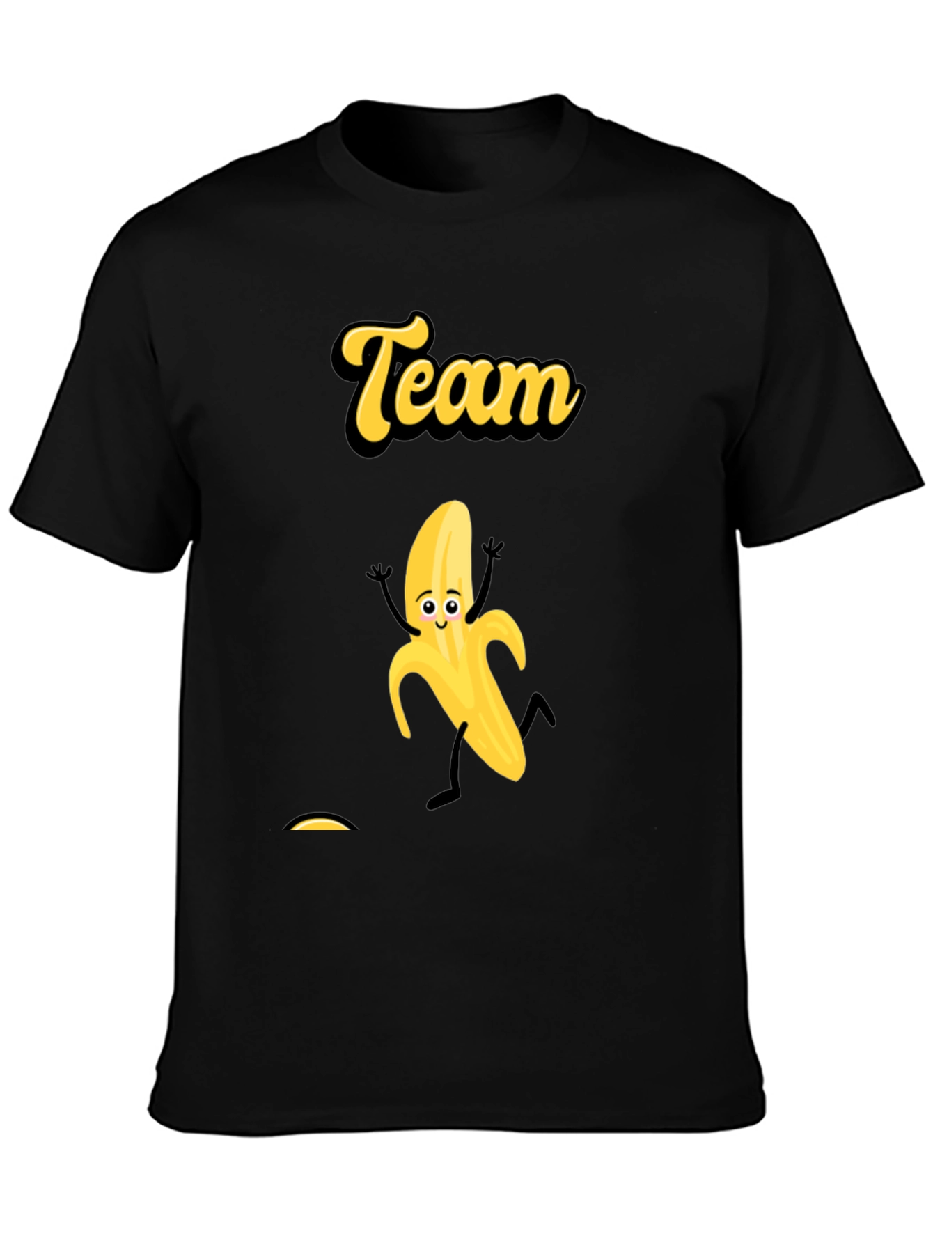 Team Banana Black Graphic Tee - Fun Novelty T-Shirt