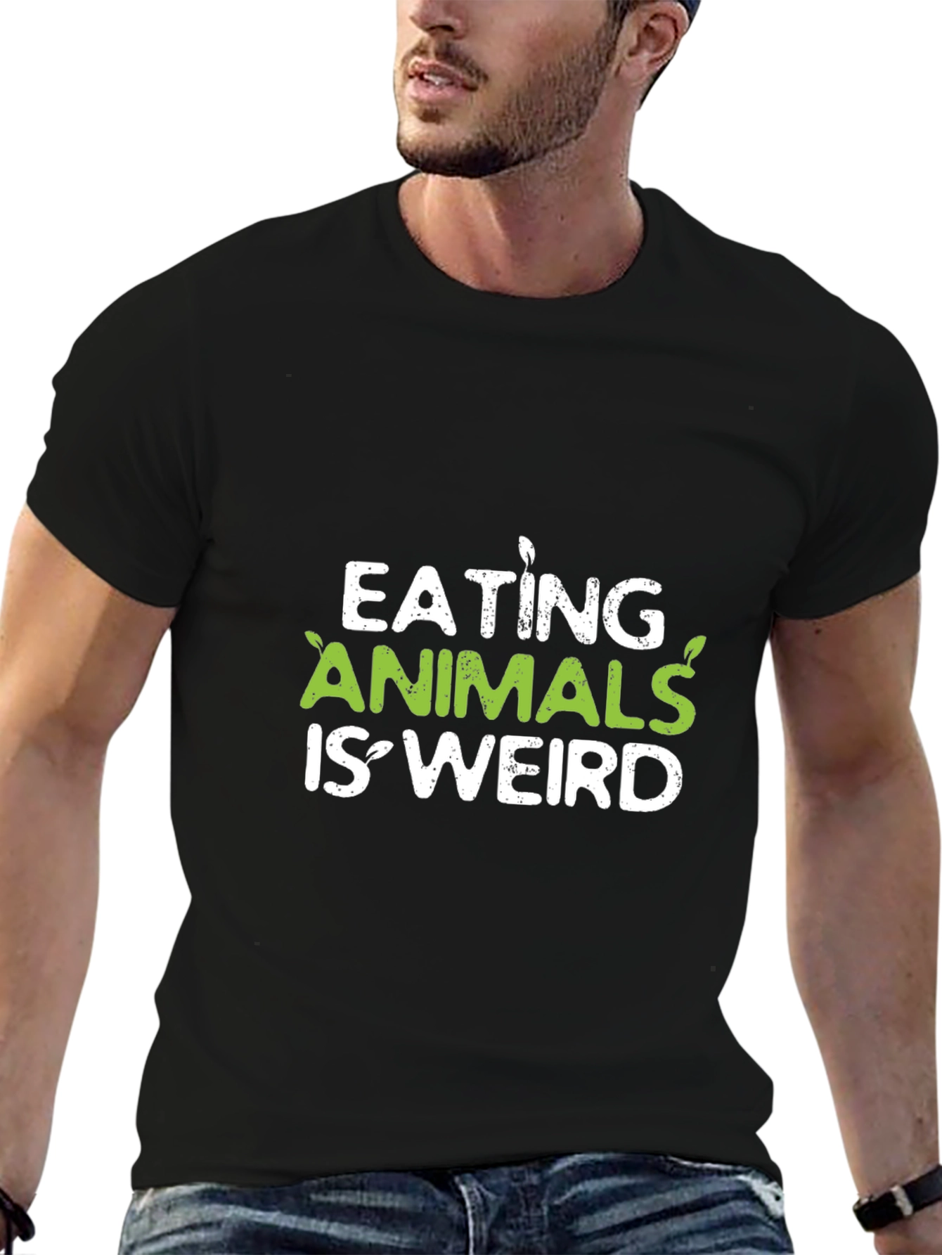 Vegan Slogan Tee - Eating Animals Is Weird