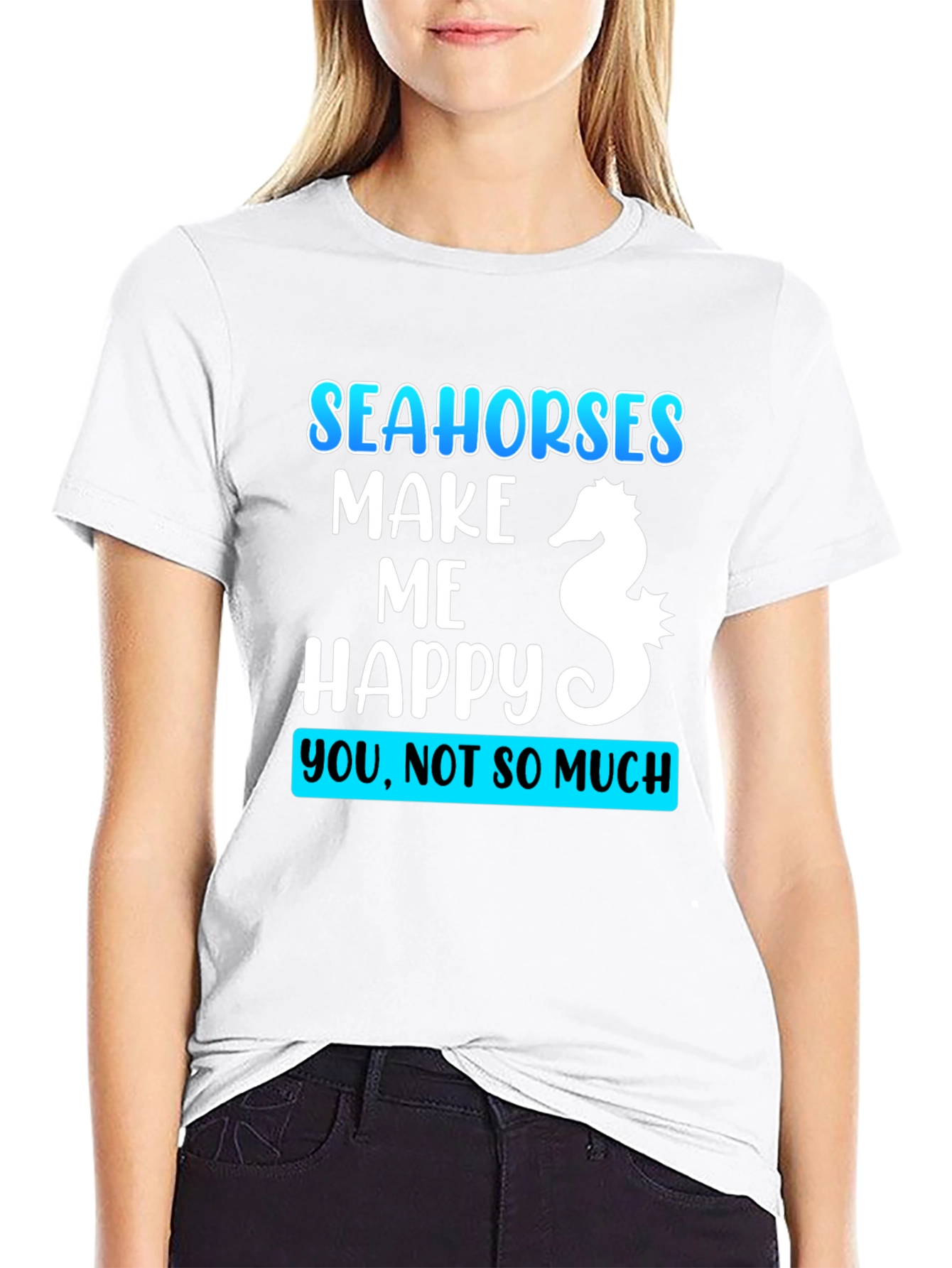 Seahorses Make Me Happy Graphic Tee