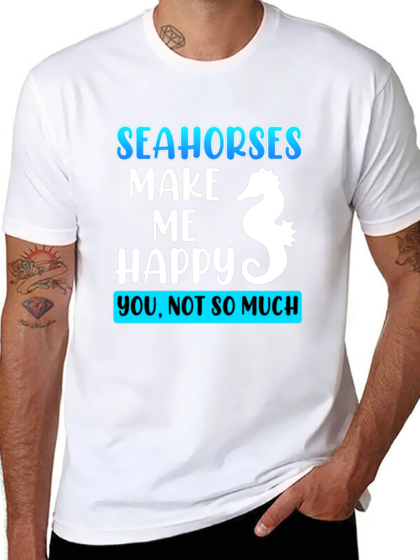 Seahorses Make Me Happy Graphic Tee