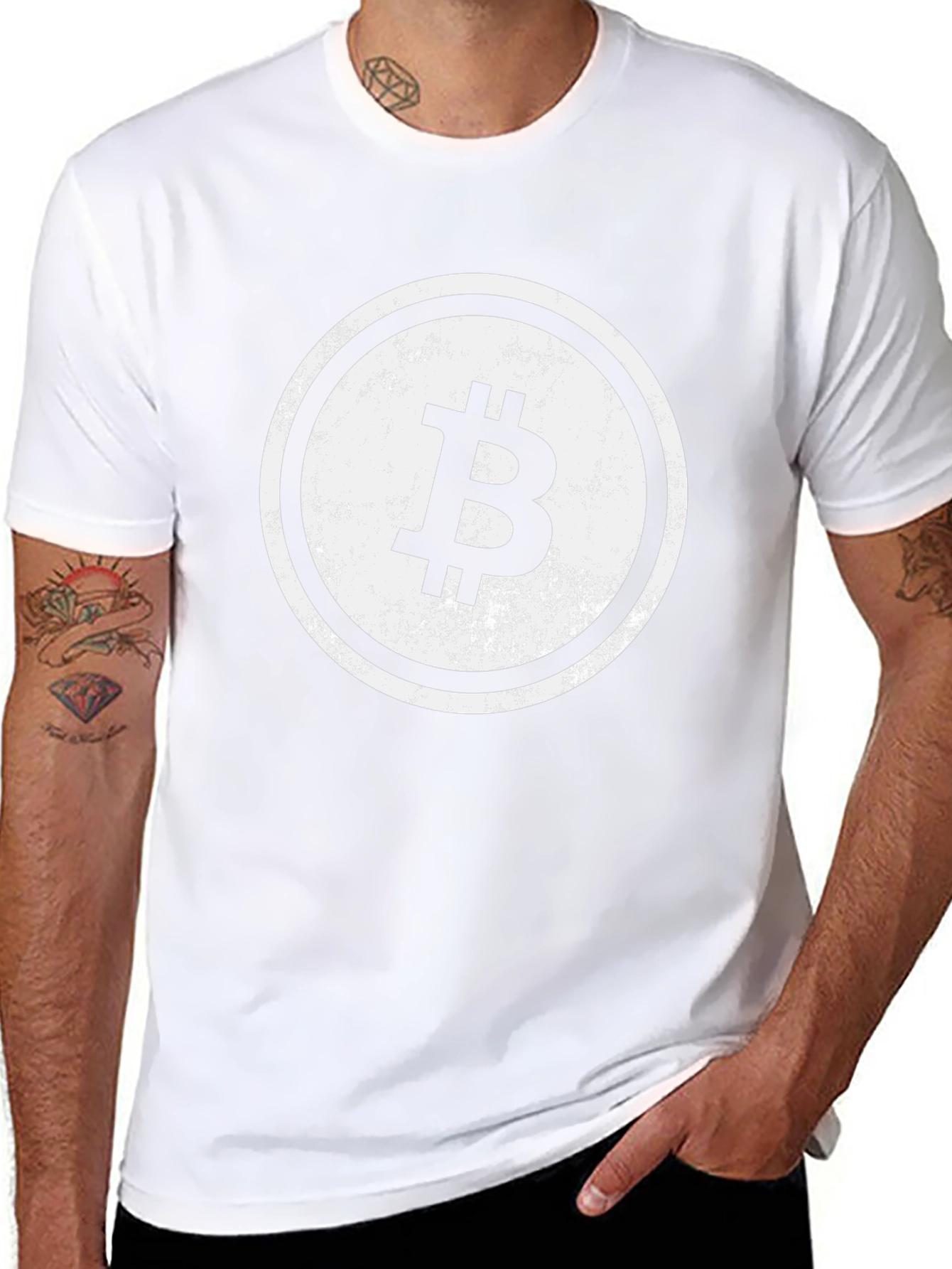 Bitcoin Logo Black T-Shirt - Crypto Currency Fashion
