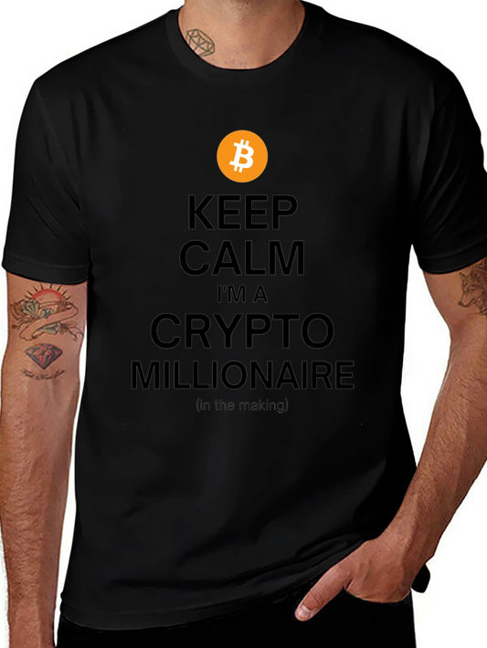 Bitcoin Crypto Millionaire T-Shirt - Keep Calm Style