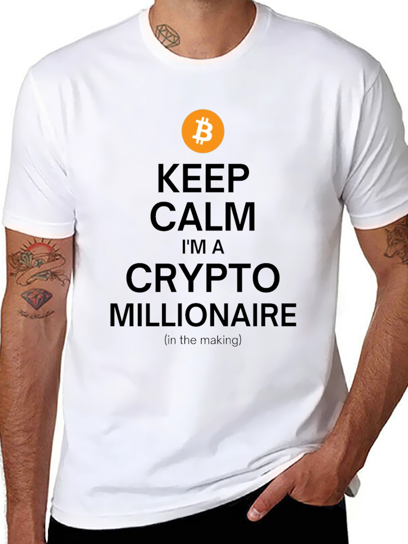 Bitcoin Crypto Millionaire T-Shirt - Keep Calm Style