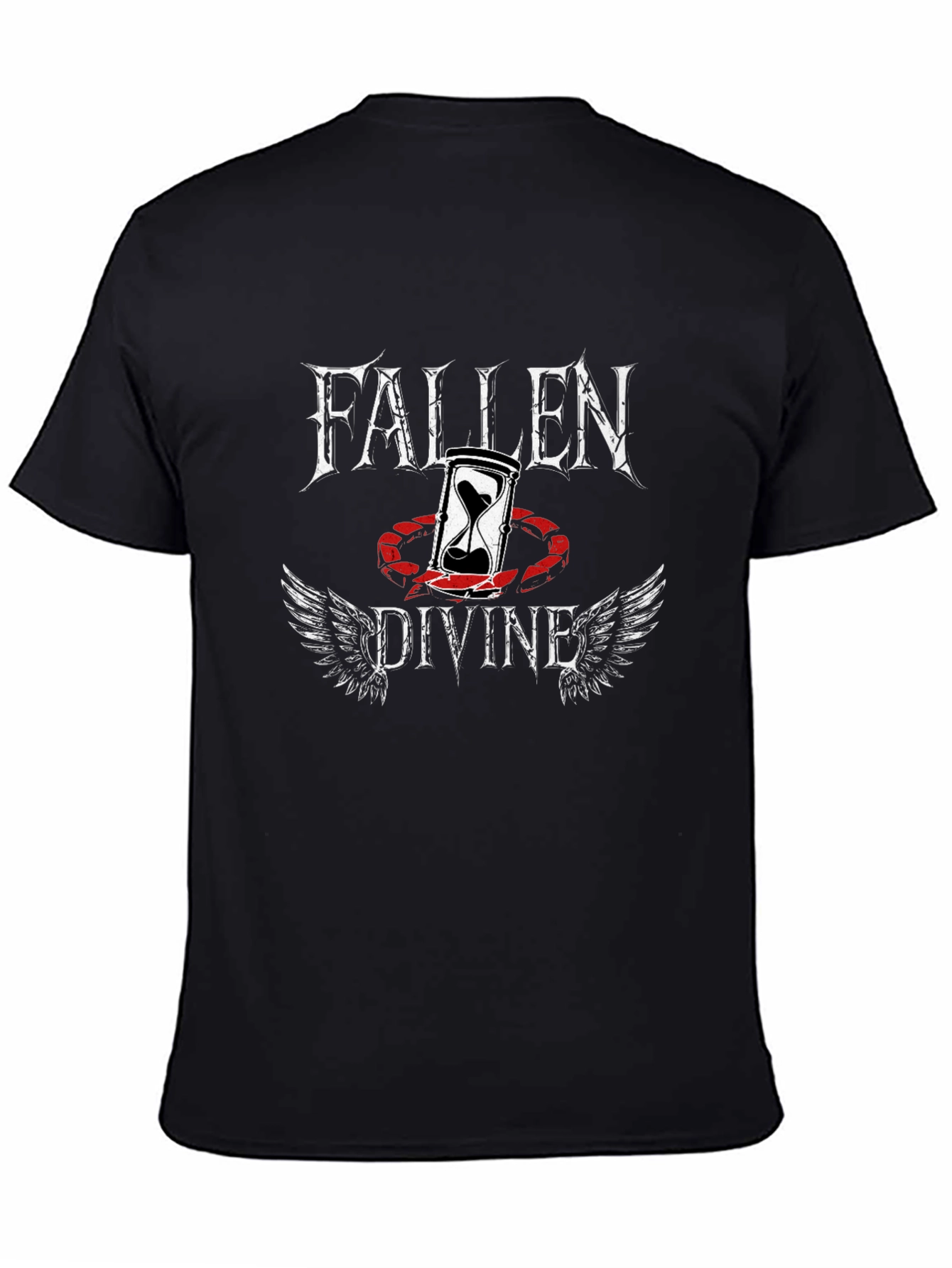 Fallen Divine Graphic Tee - Black Cotton Blend
