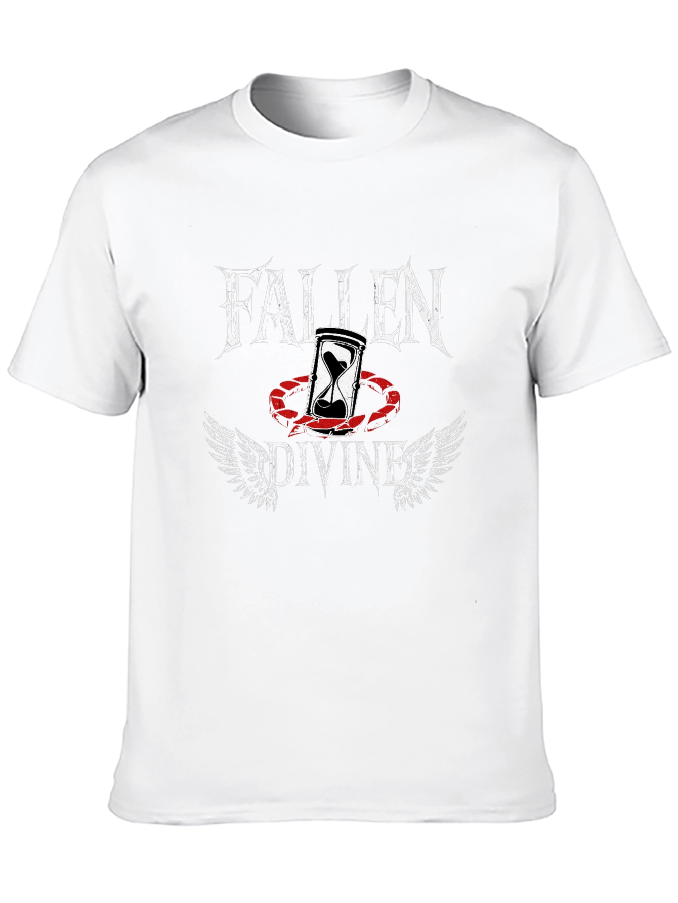 Fallen Divine Graphic Tee - Black Cotton Blend