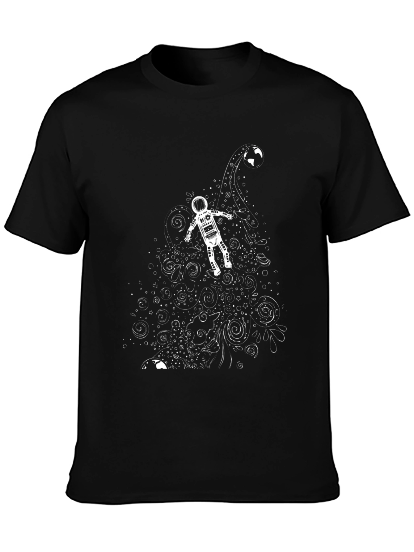 Astronaut Graphic Tee - Mens Black T-Shirt