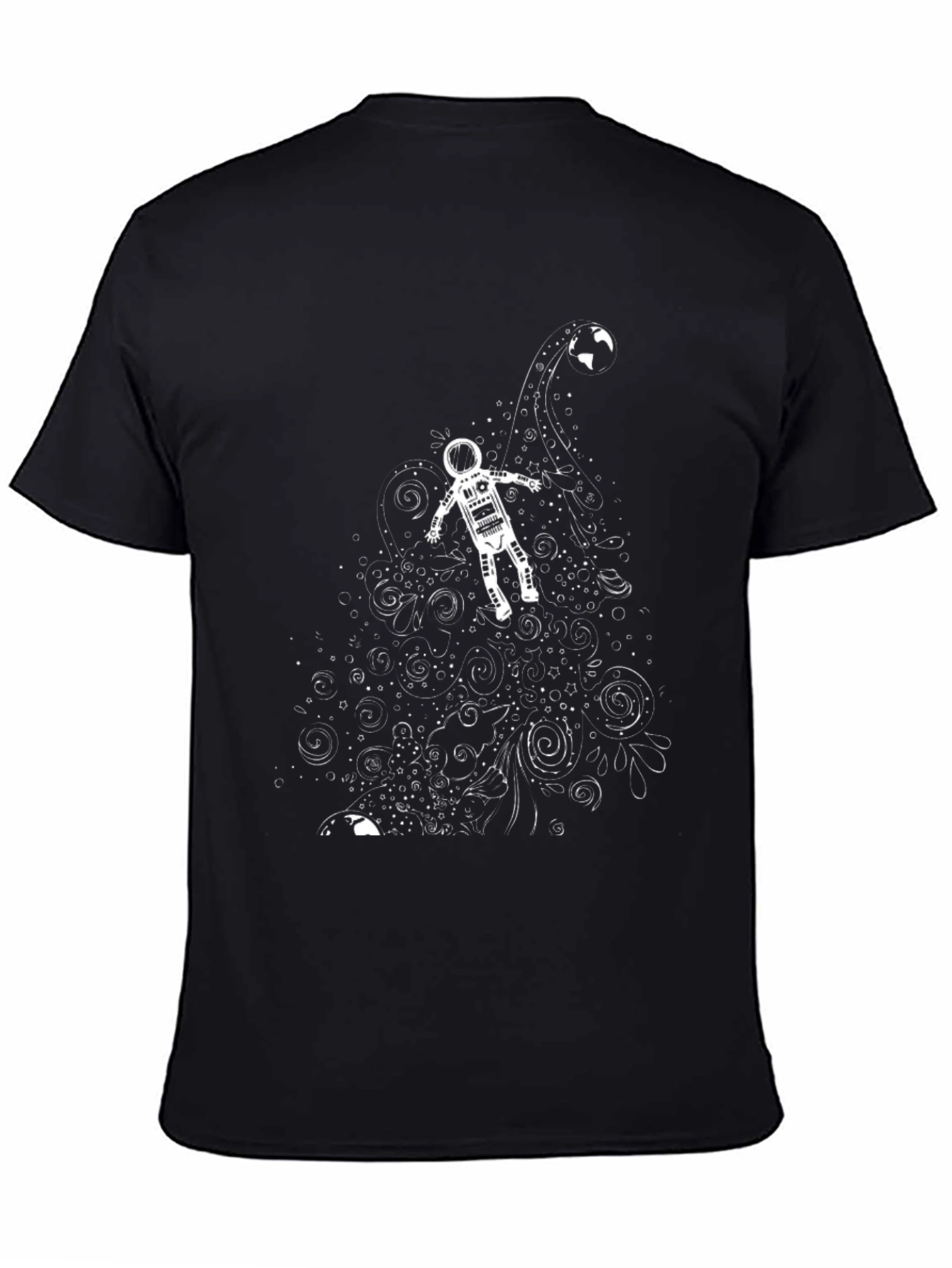 Astronaut Graphic Tee - Mens Black T-Shirt