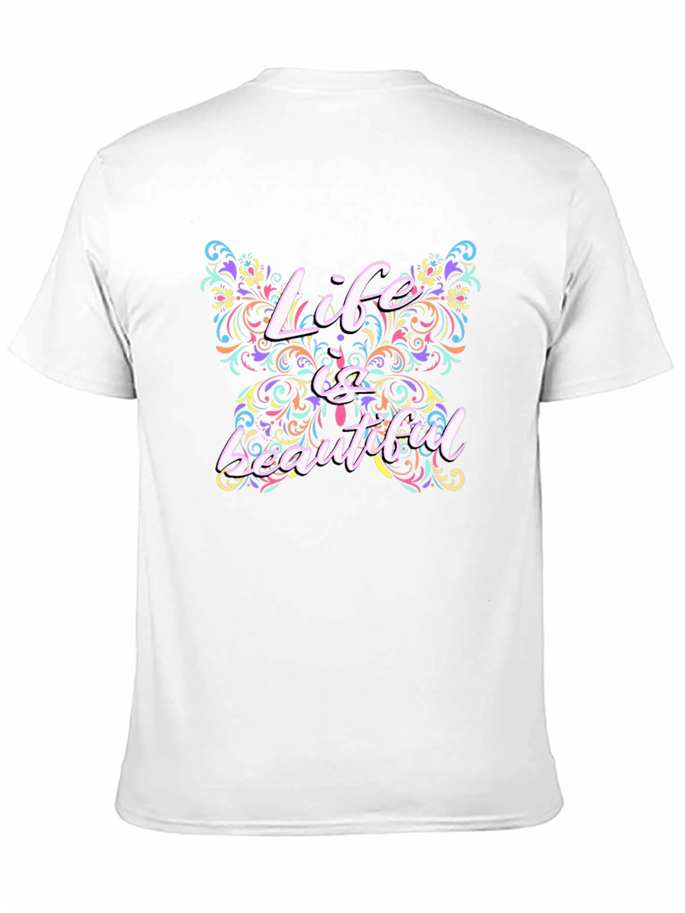 Life Is Beautiful Butterfly Graphic T-Shirt