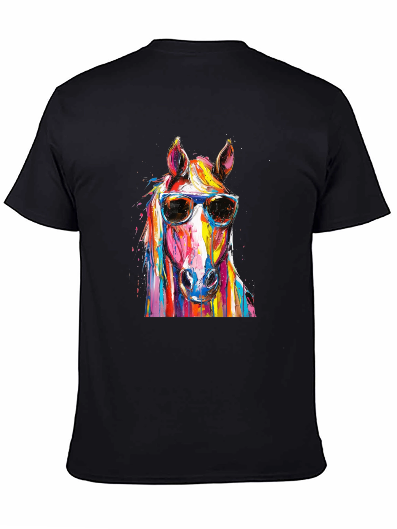 Cool Horse Graphic Tee - Mens Black T-Shirt