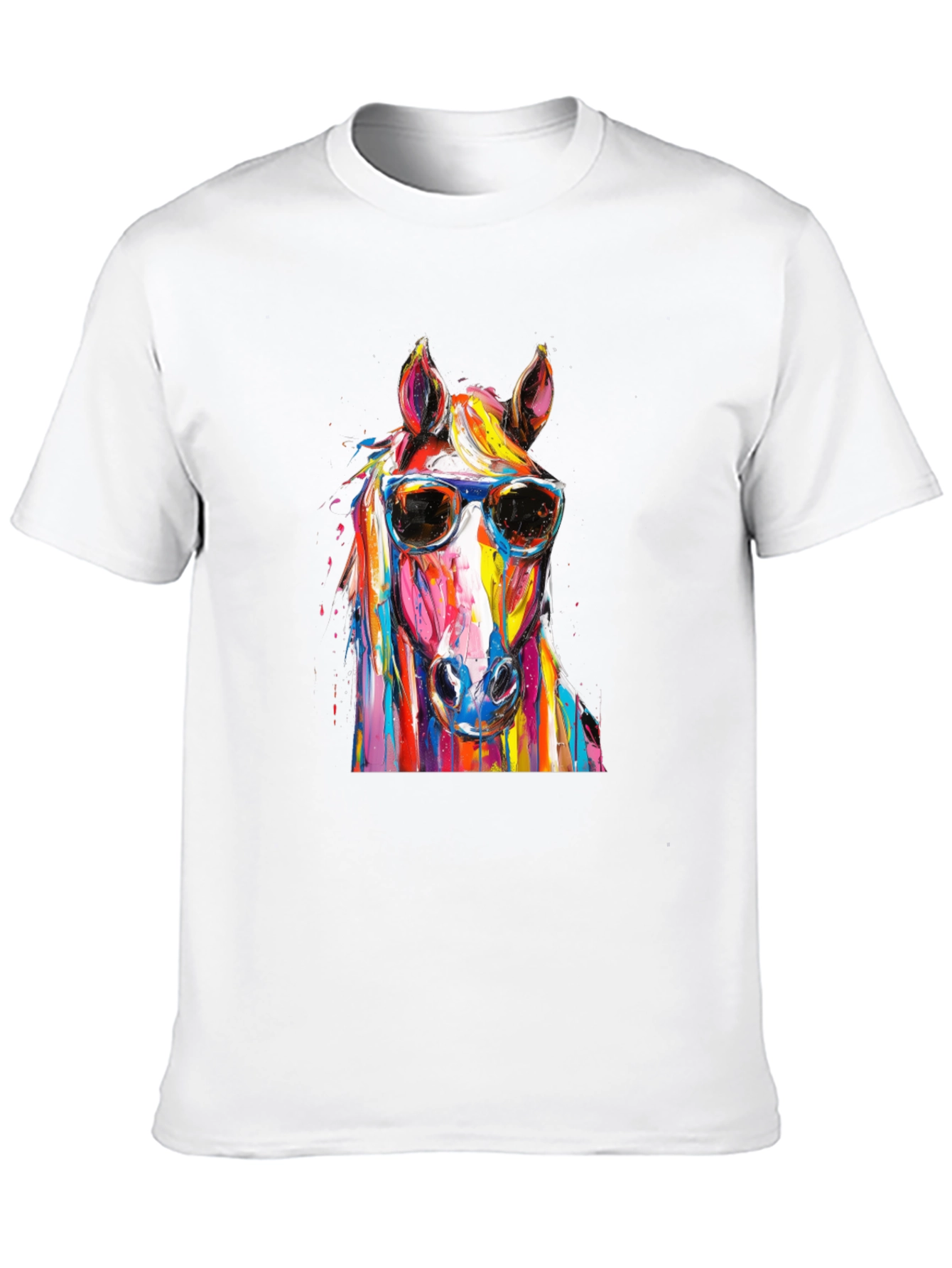 Cool Horse Graphic Tee - Mens Black T-Shirt