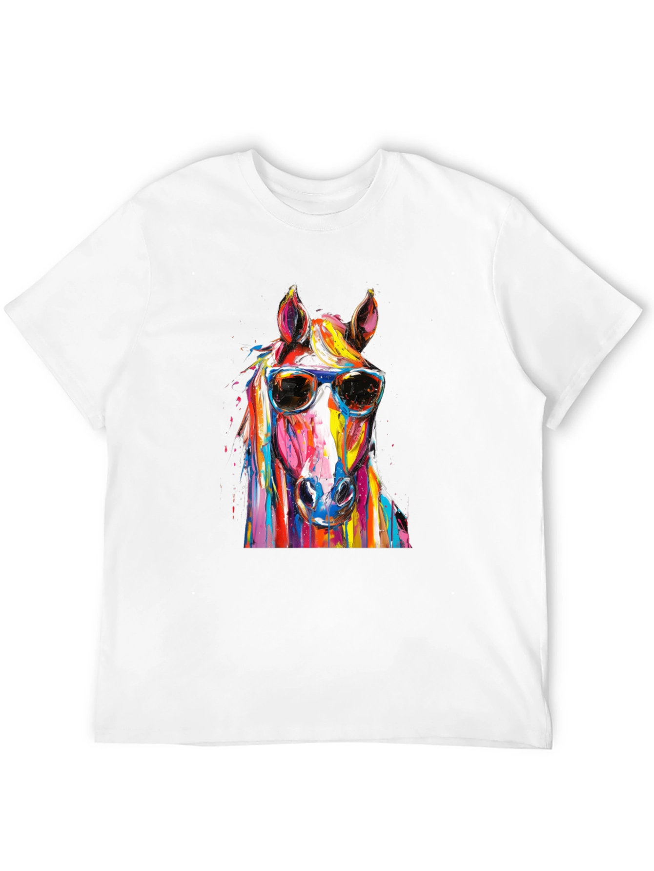 Cool Horse Graphic Tee - Mens Black T-Shirt