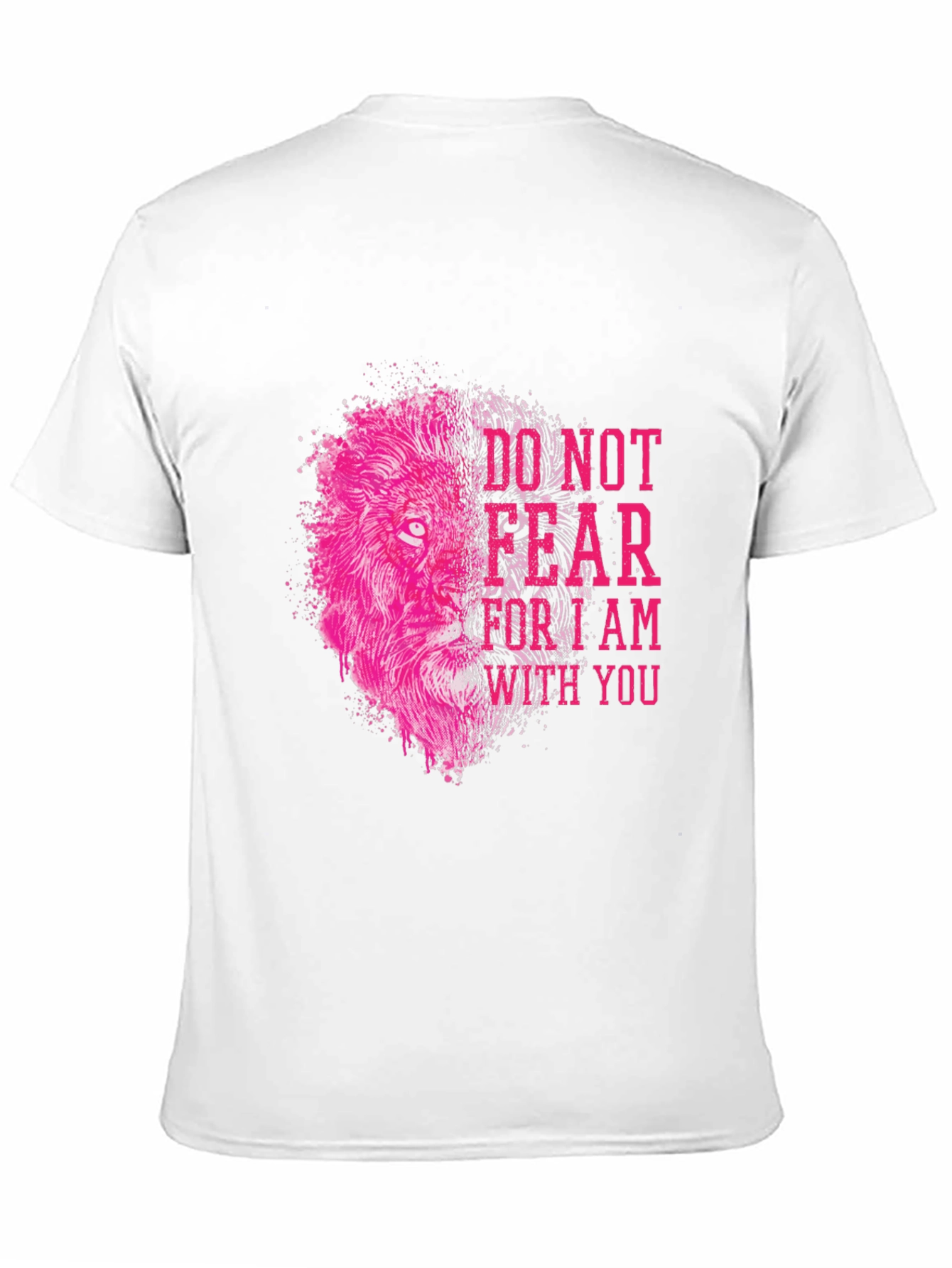 Lion Graphic Print T-Shirt - Do Not Fear