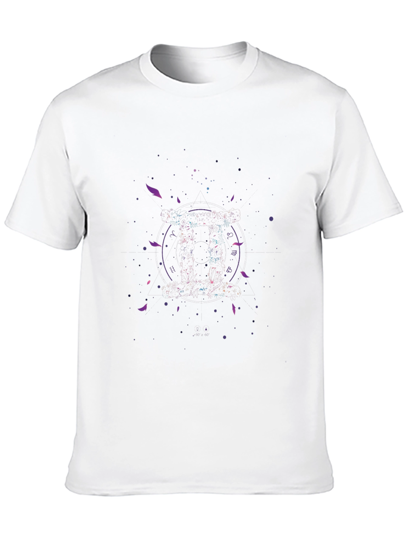 Gemini Zodiac Graphic Black T-Shirt