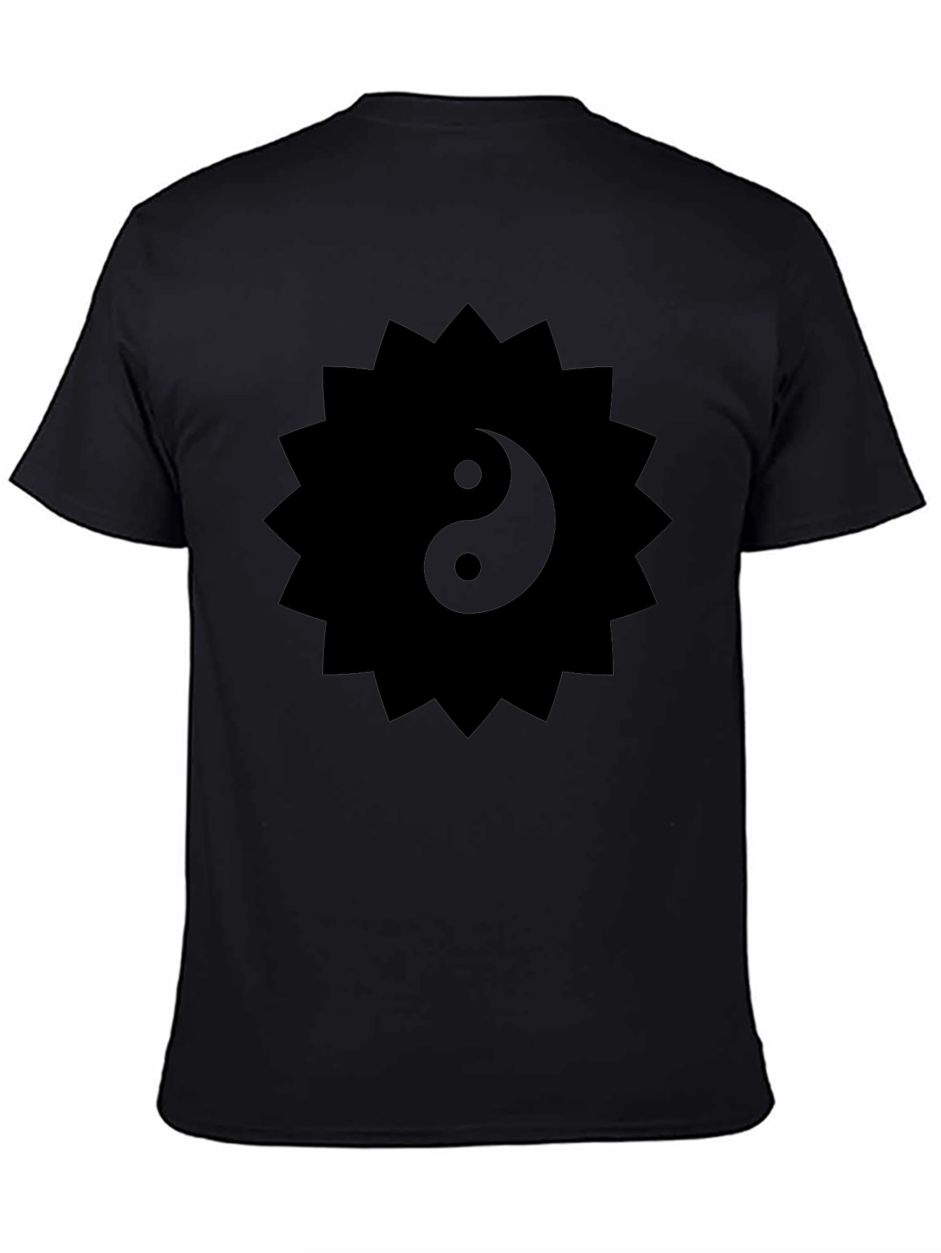 Yin Yang Sun Tee - Mens Black Graphic T-Shirt
